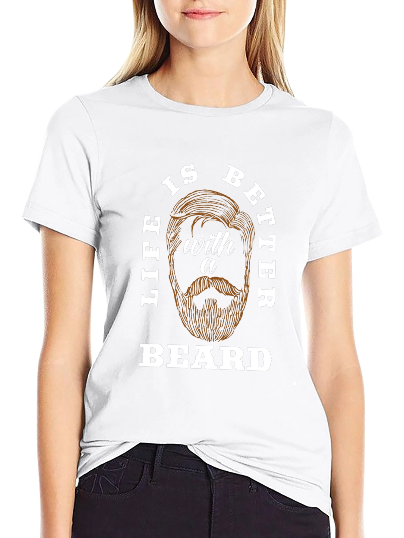 Black Life is Better With a Beard Graphic Tee view 9