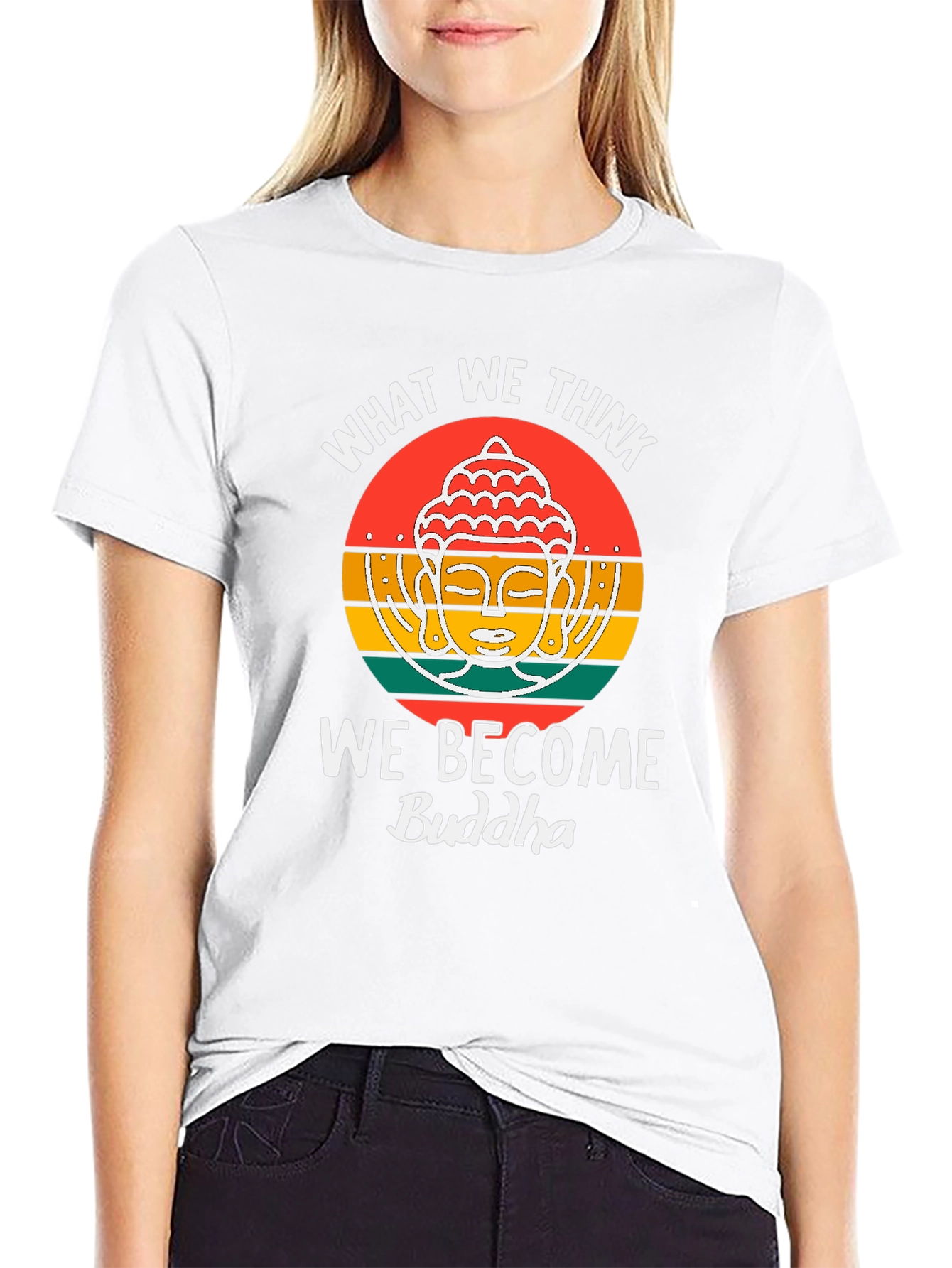 Buddha Quote Graphic T-Shirt - What We Think We Become - 9