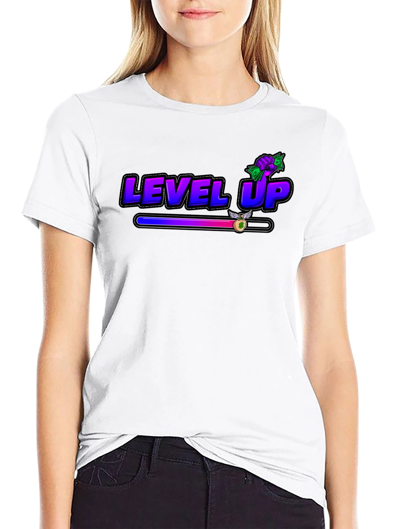 Black Level Up Graphic Tee - Gamer Style view 9