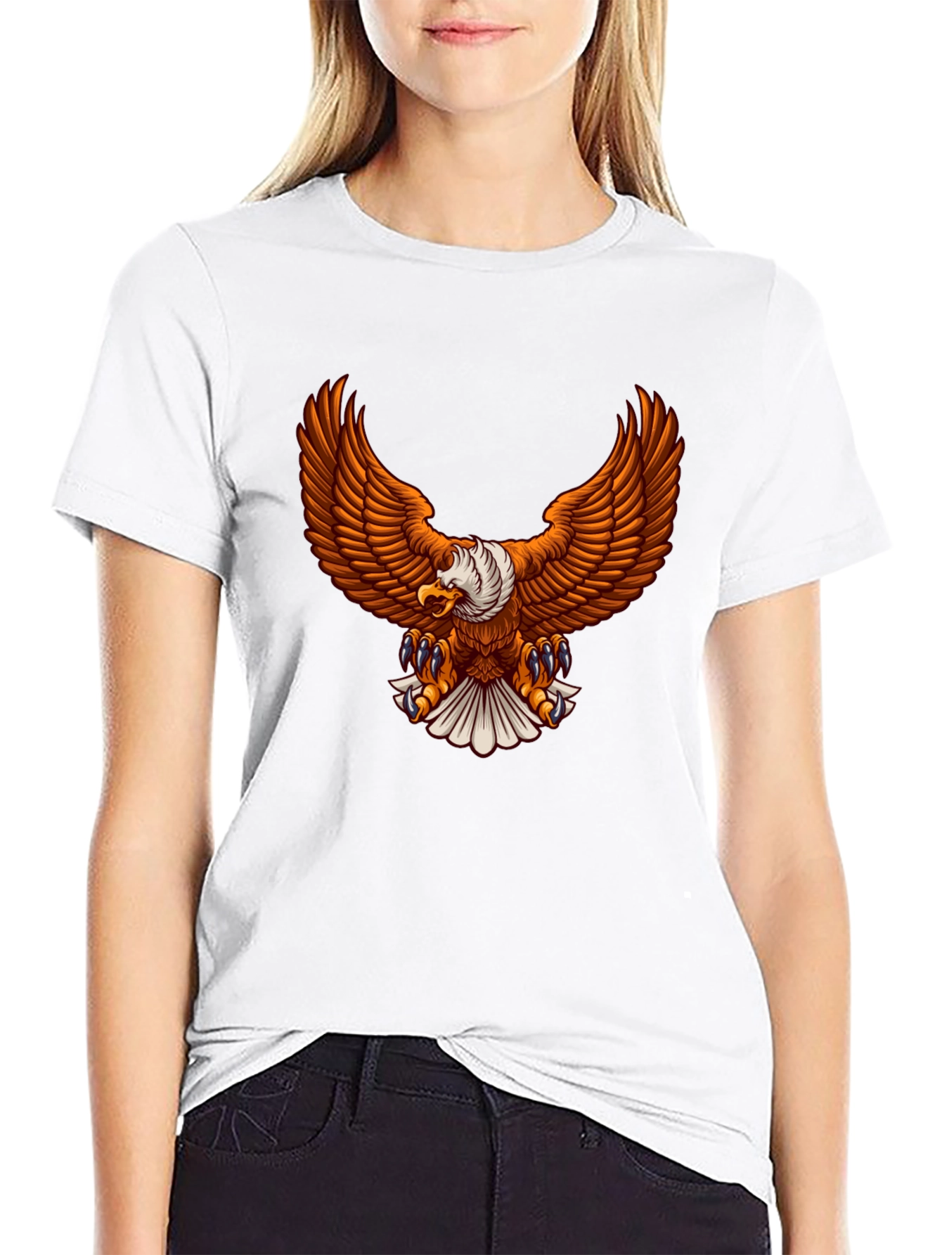 Black Black Eagle Graphic Tee view 9