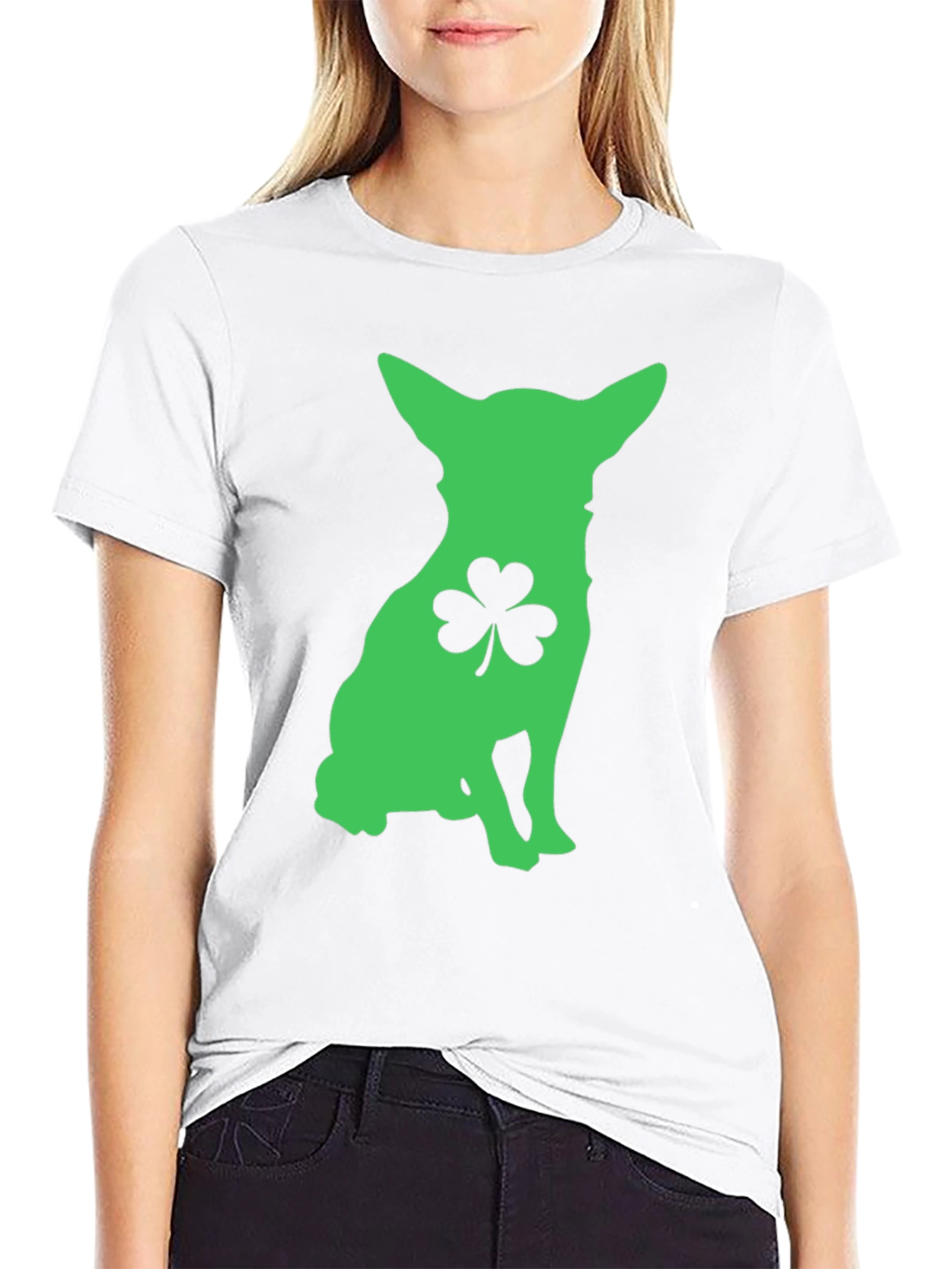 Black St. Patrick's Day Dog T-Shirt view 9