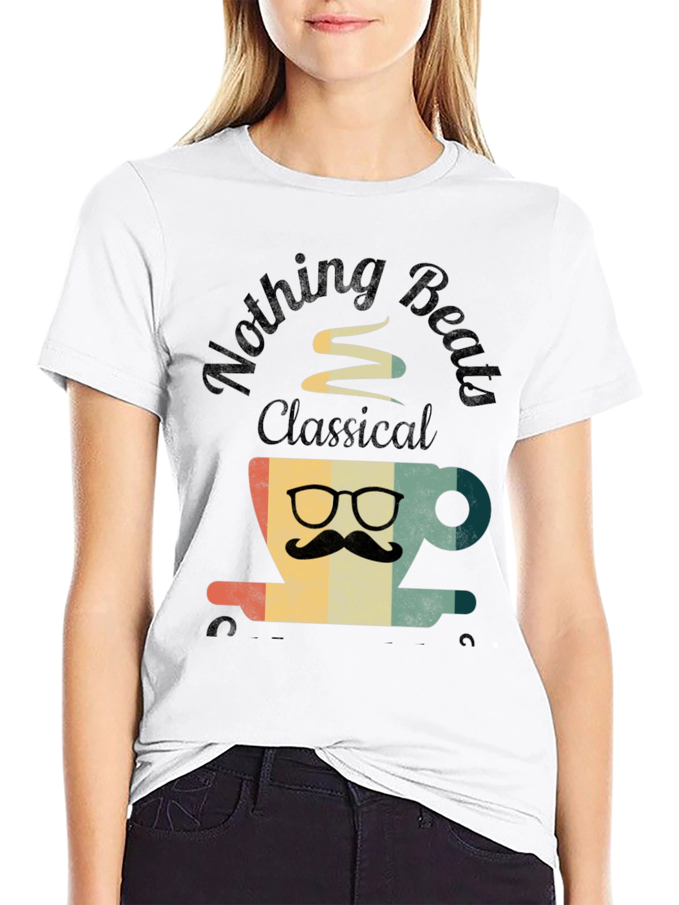 Black Nothing Beats Classical Coffee T-Shirt view 9