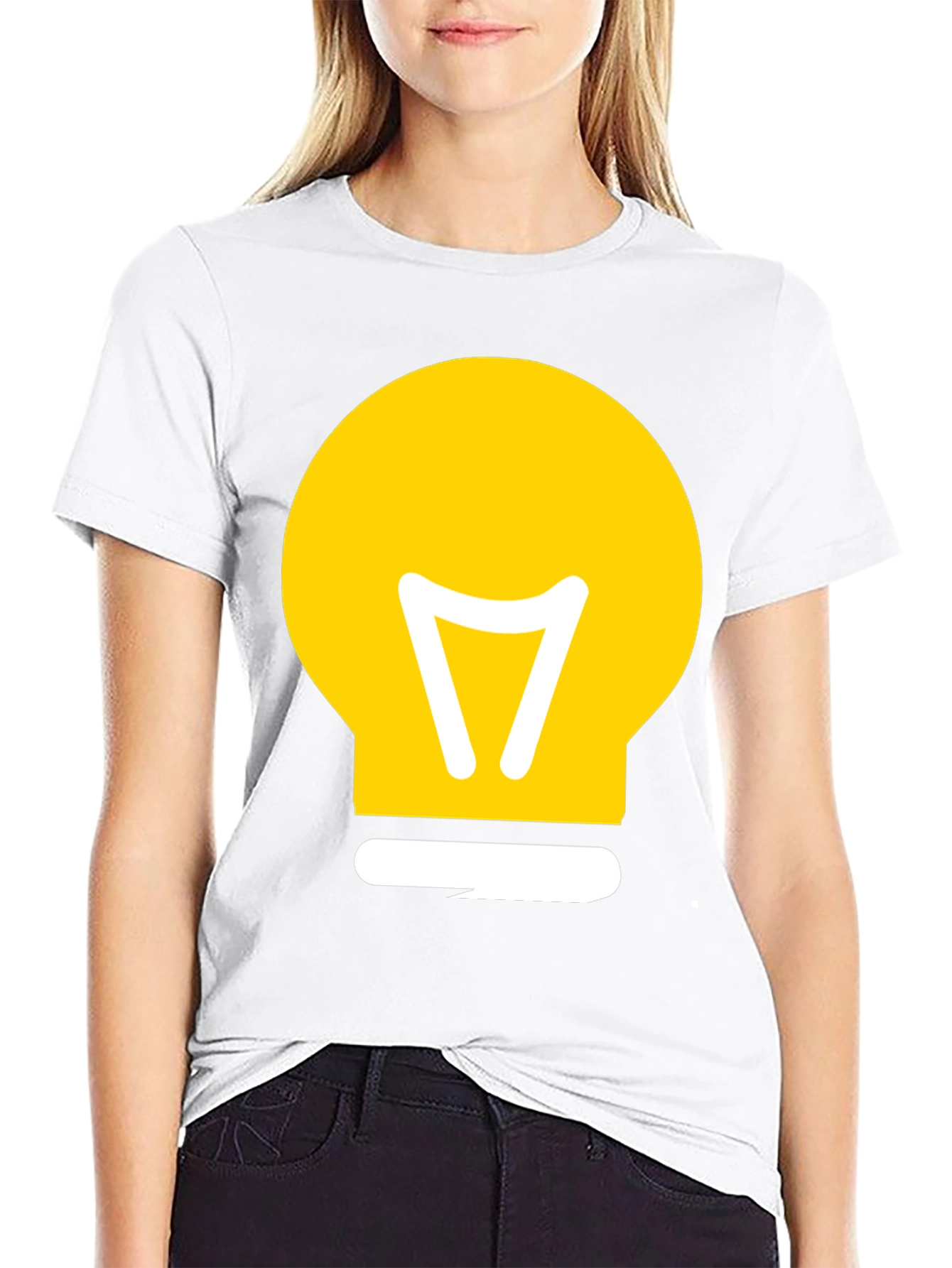 Black Idea Bulb Graphic T-Shirt - Black Cotton Tee view 9
