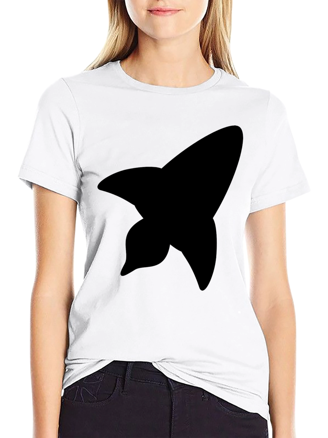 Black Men's Black Rocket Graphic Tee - Casual Short Sleeve Shirt view 9