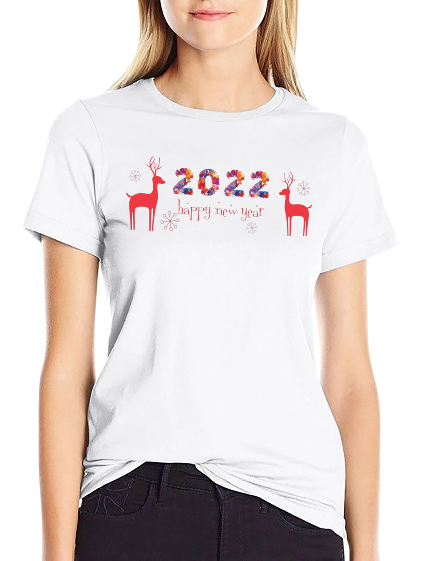 Black Festive 2022 Happy New Year Graphic Tee view 9