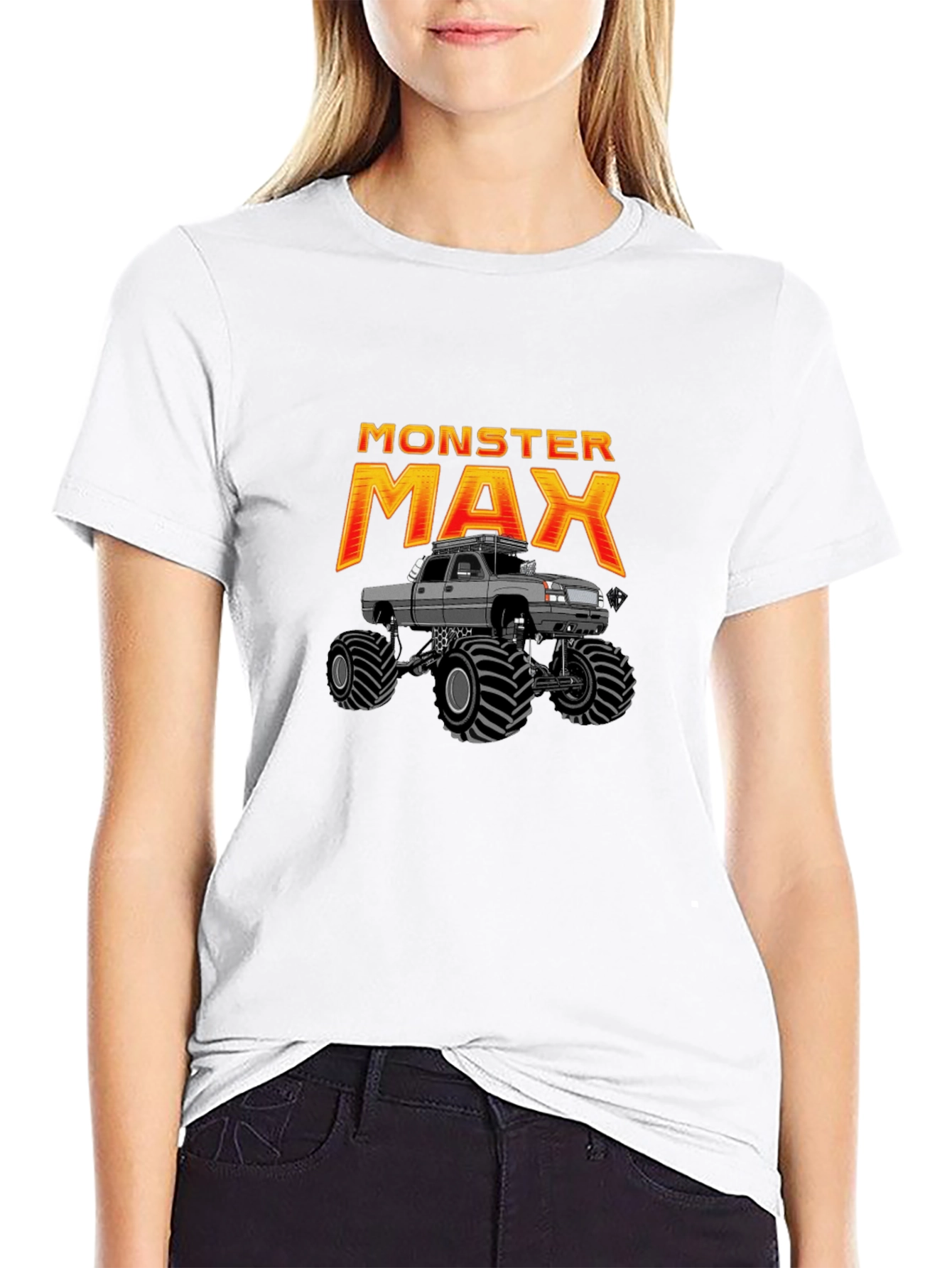 Black Monster Max Truck Graphic T-Shirt view 9