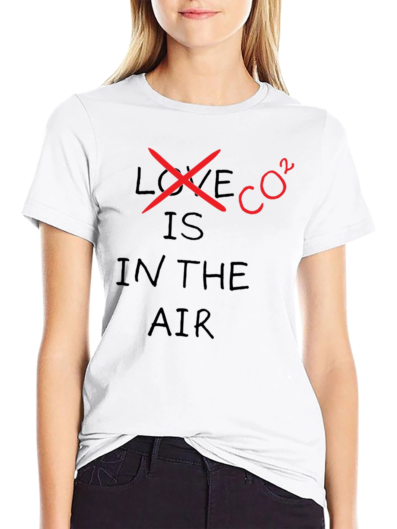 Black Love is CO2 in the Air T-Shirt - Environmental Tee view 9