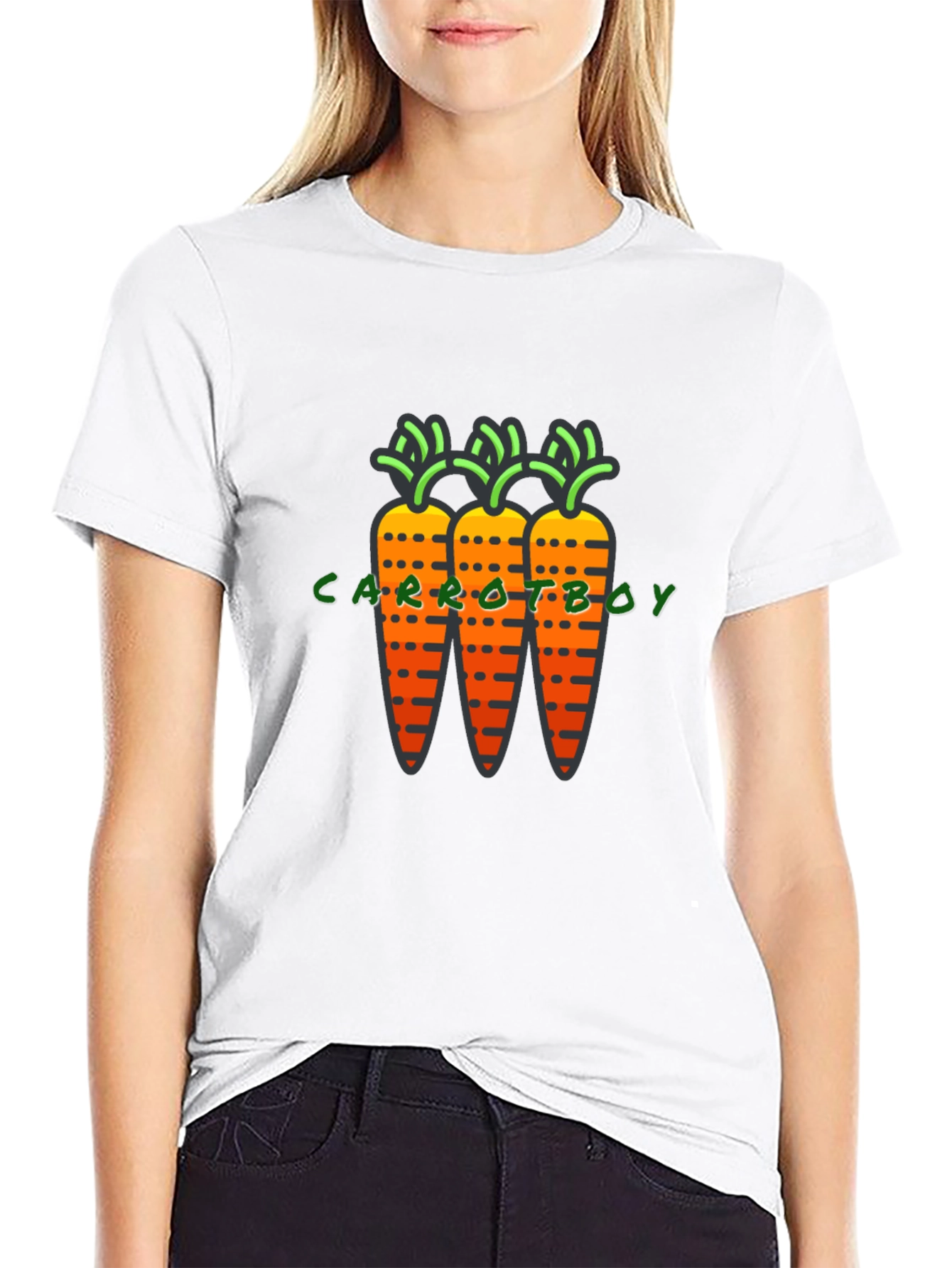 Black Carrot Boy Graphic T-Shirt - Quirky & Fun view 9