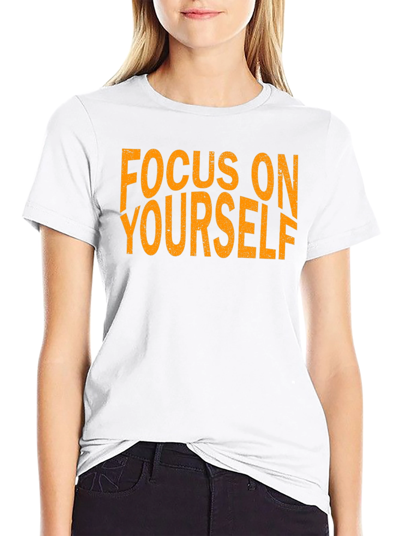 Black Focus On Yourself Black T-Shirt view 9