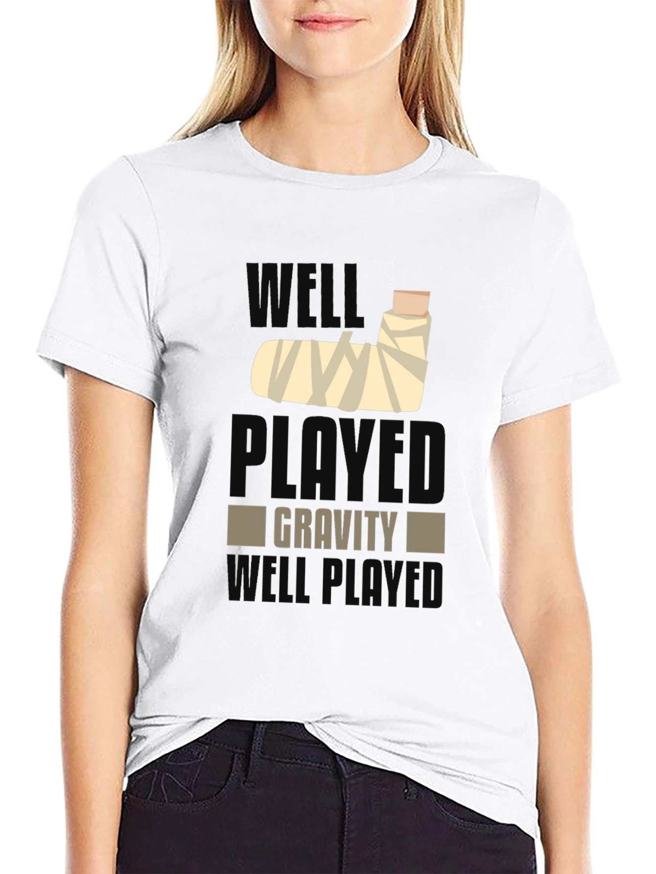 Black Well Played Gravity Tee view 9
