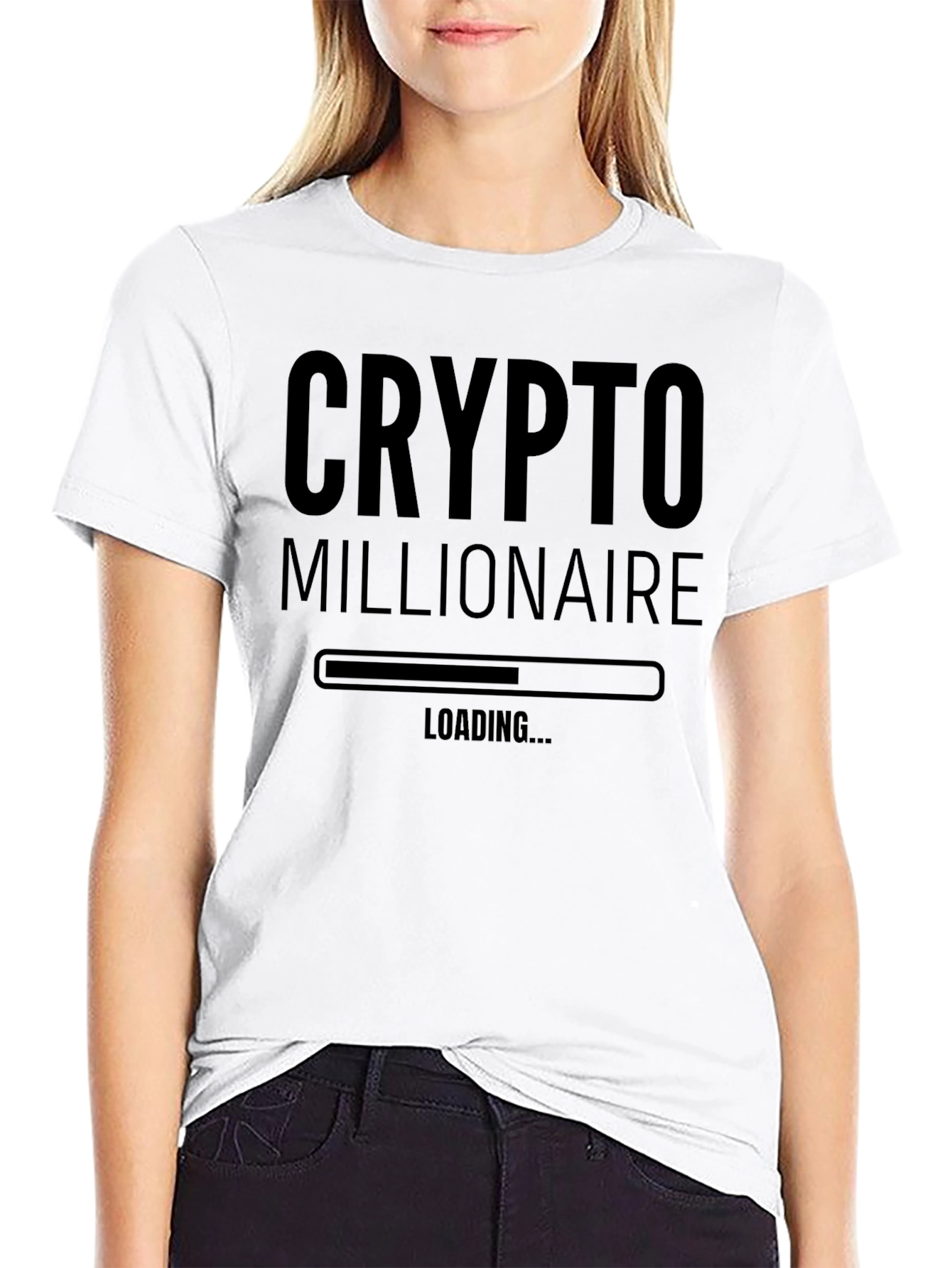 Black Crypto Millionaire Loading T-Shirt view 9