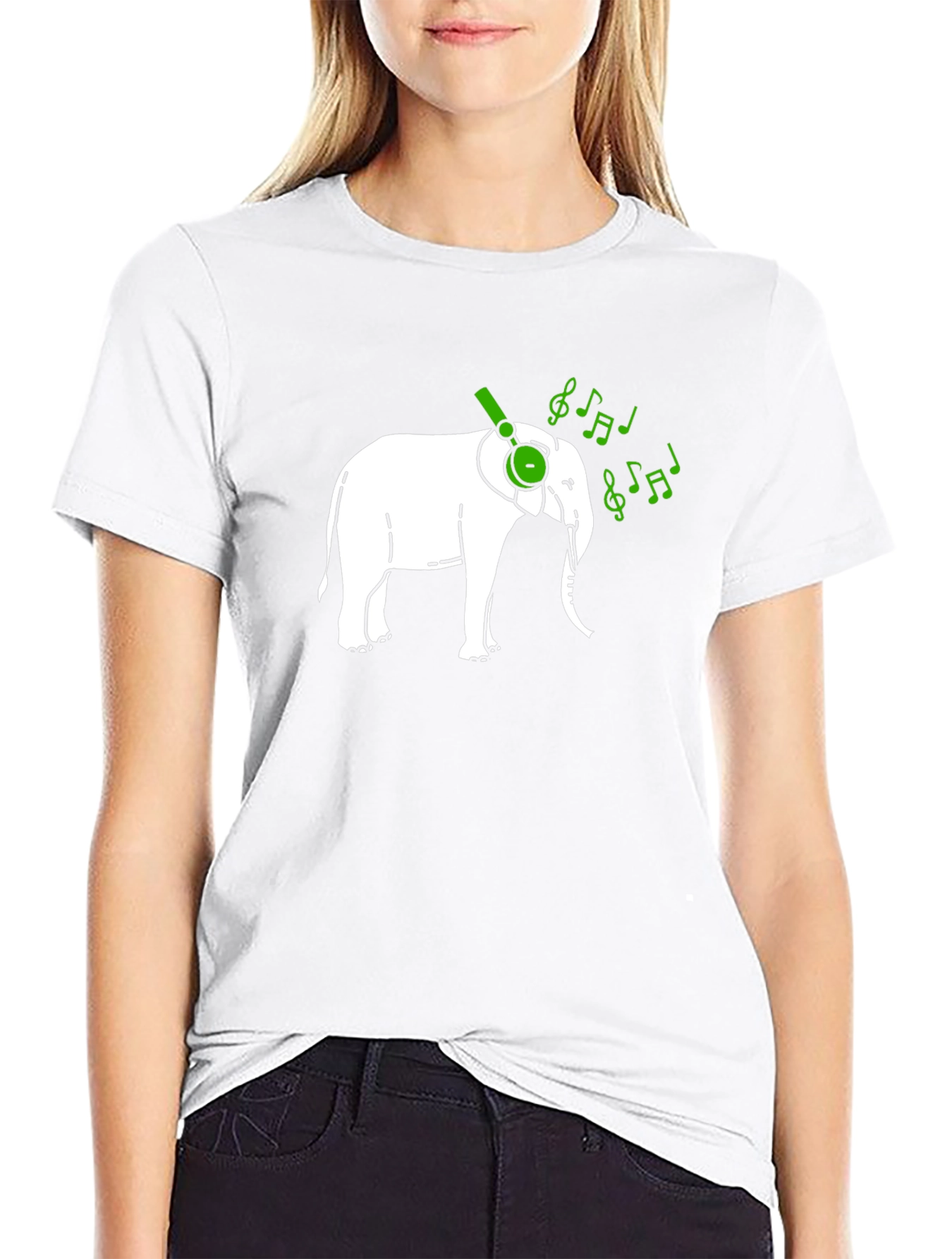 Black Musical Elephant T-Shirt - Hear the Beat! view 9