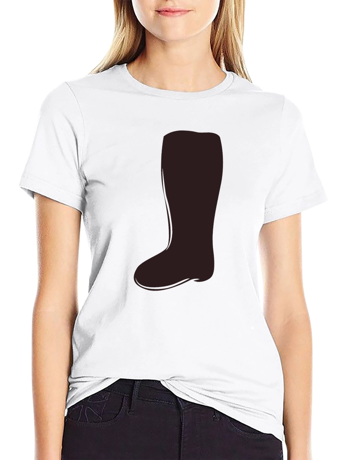 Black Novelty Boot Graphic T-Shirt - Casual Wear view 9
