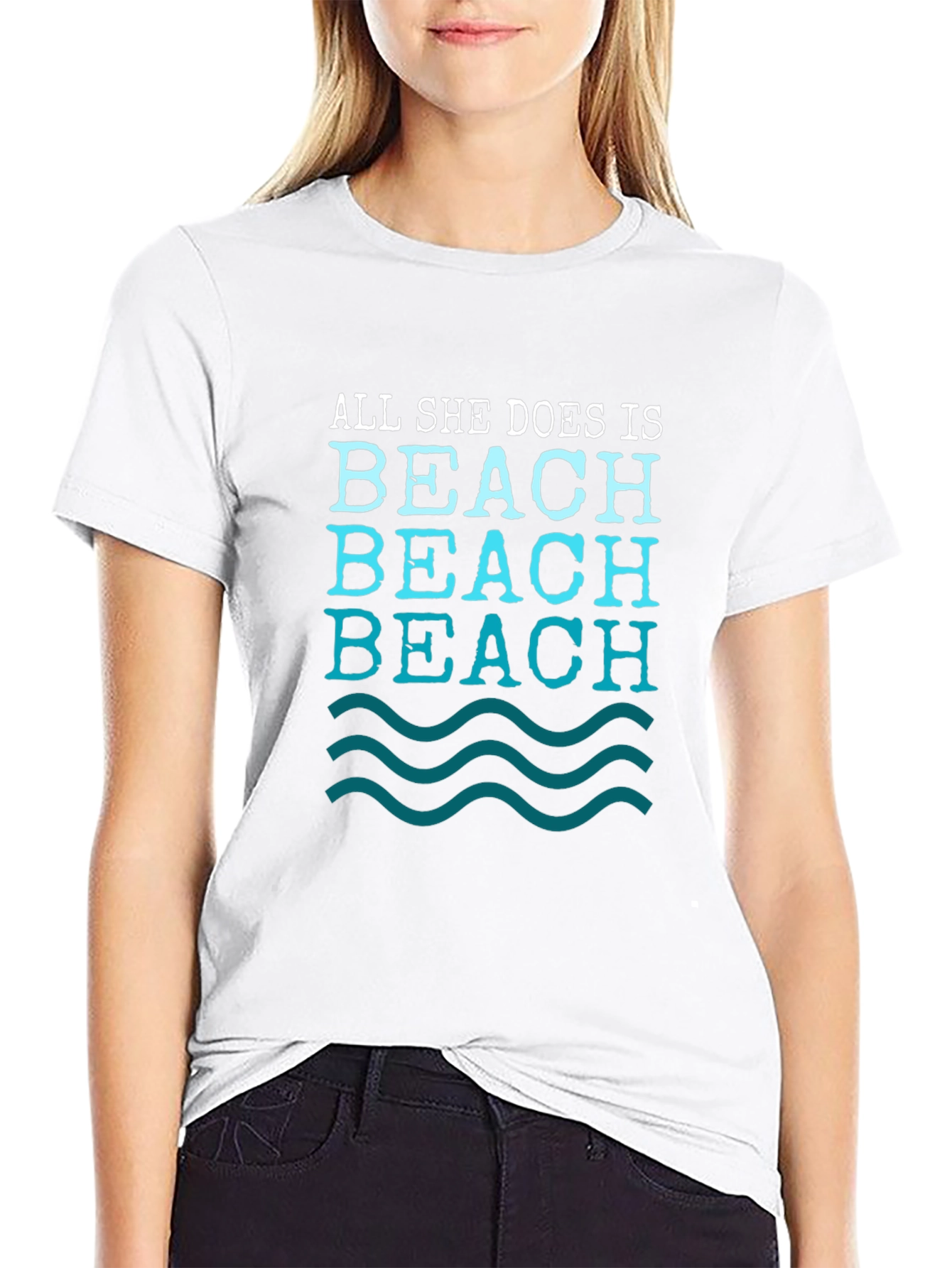 Black Beach Lover Graphic T-Shirt view 9