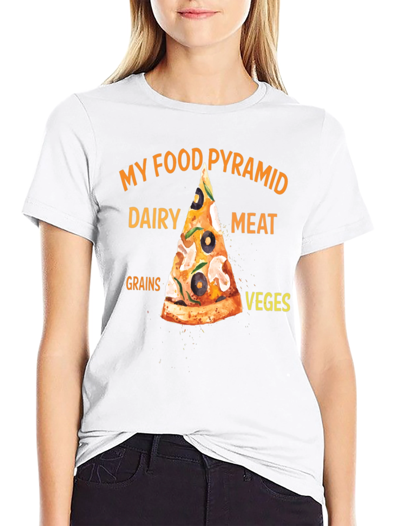 My Food Pyramid Pizza T-Shirt - 9