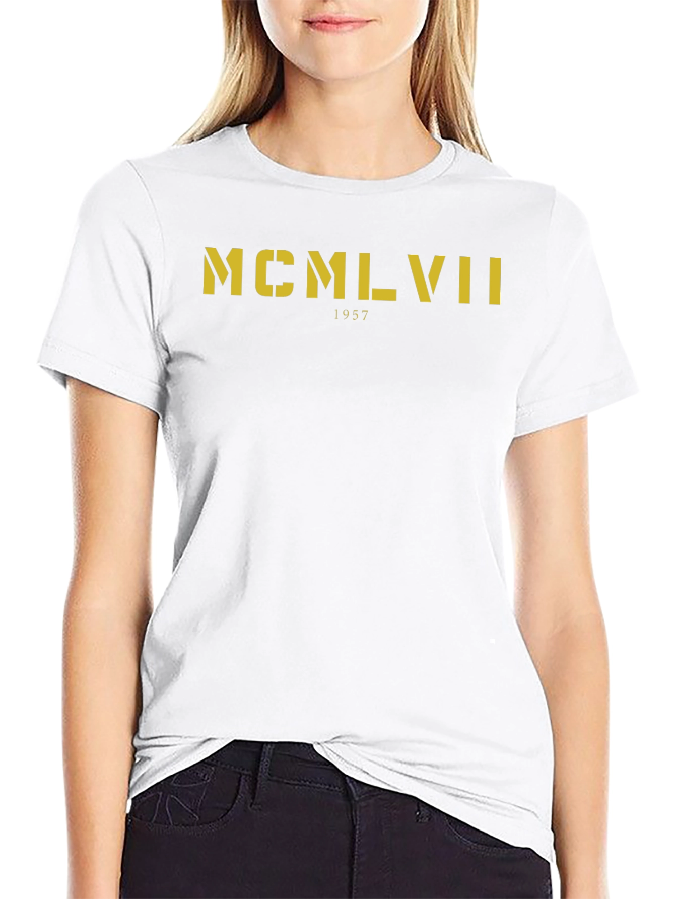 Black MCMLVII 1957 Graphic T-Shirt - Black view 9