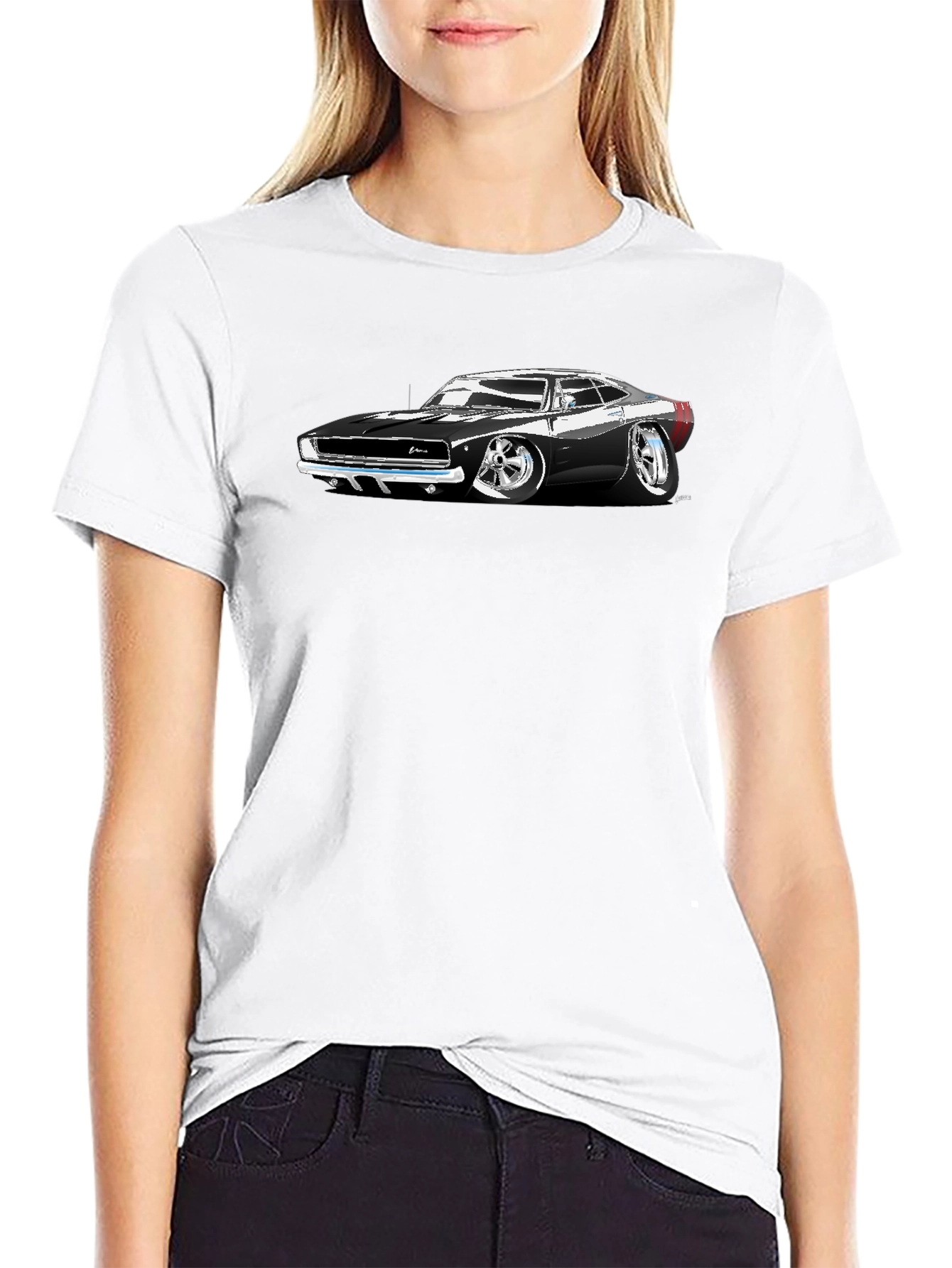 Black Classic Car Graphic T-Shirt - Black view 9