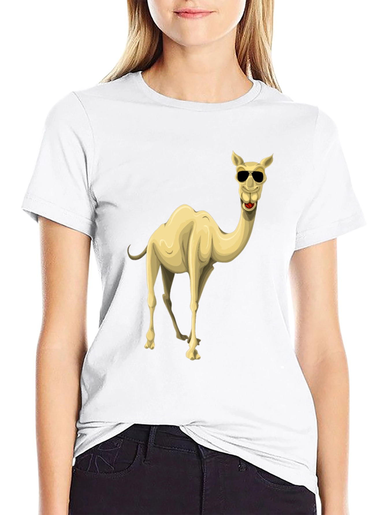 Black Cool Camel Black Graphic T-Shirt view 9