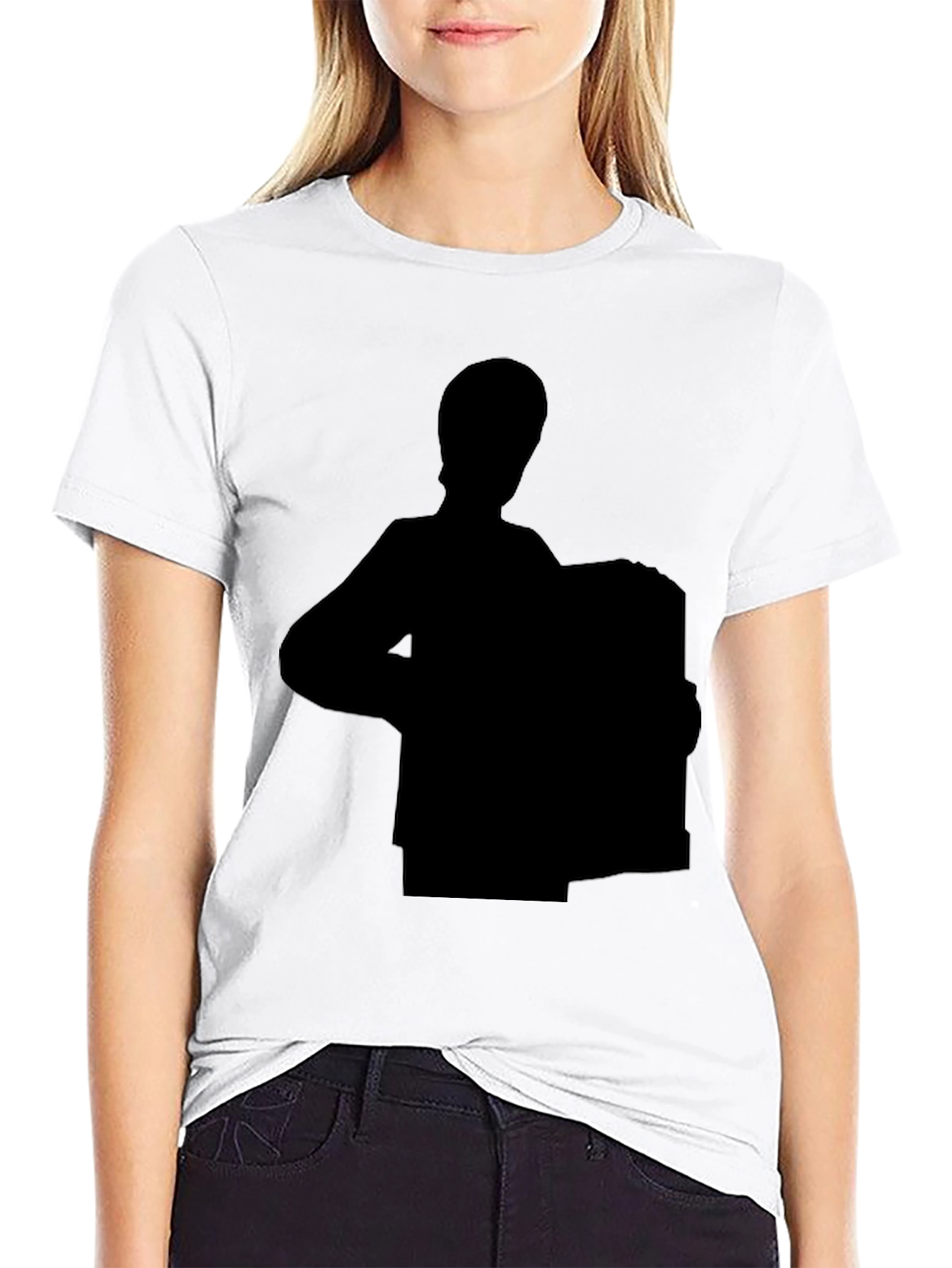 Black Men's Black Graphic Tee view 9