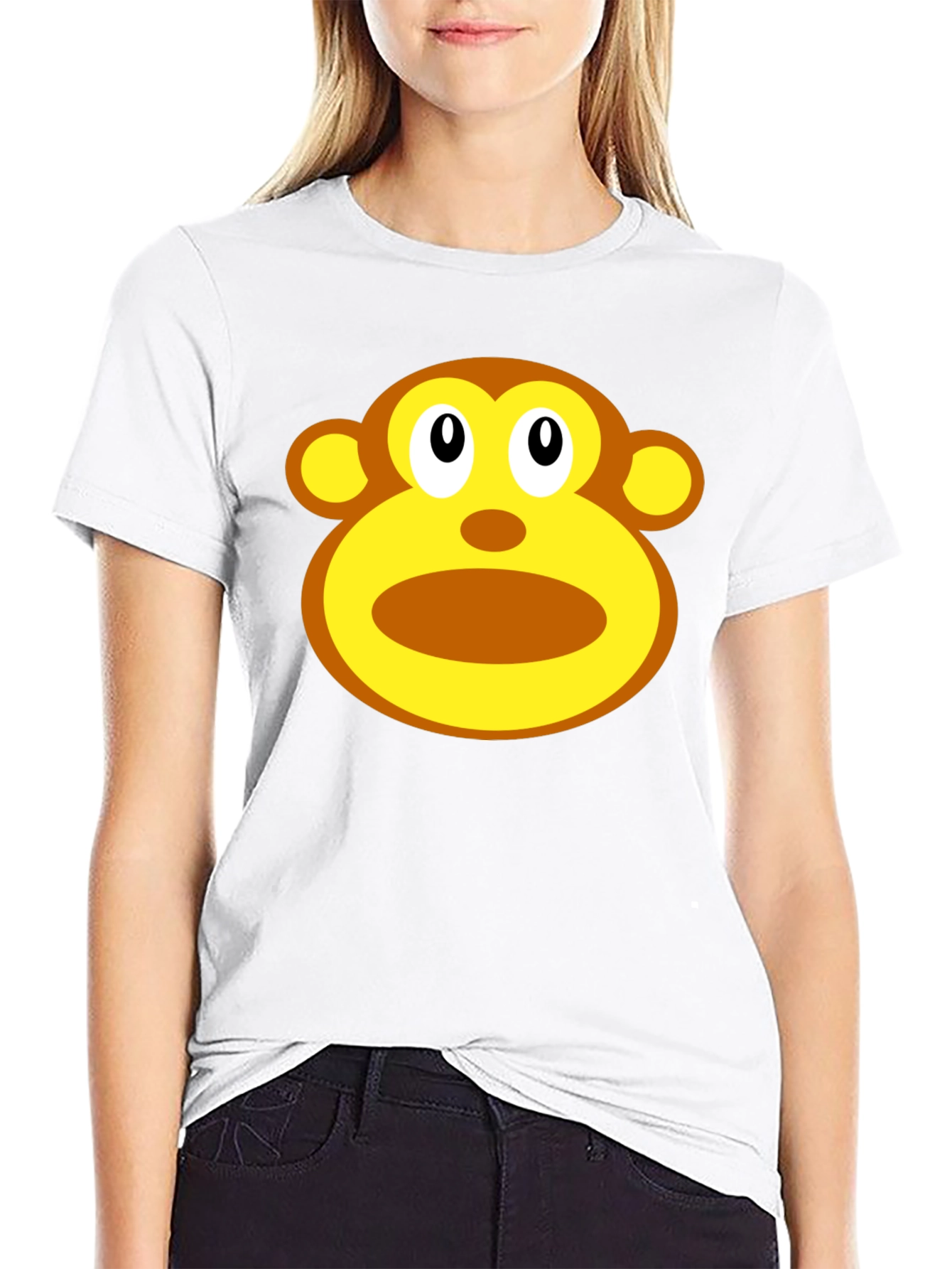 Black Monkey Face Graphic T-Shirt - Unisex Black Tee view 9