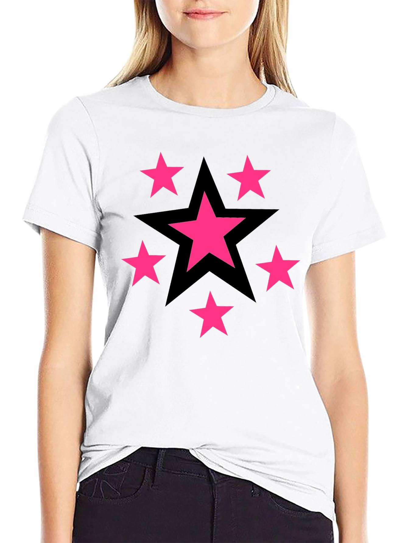 Black Star Graphic Black T-Shirt - Bold & Stylish view 9