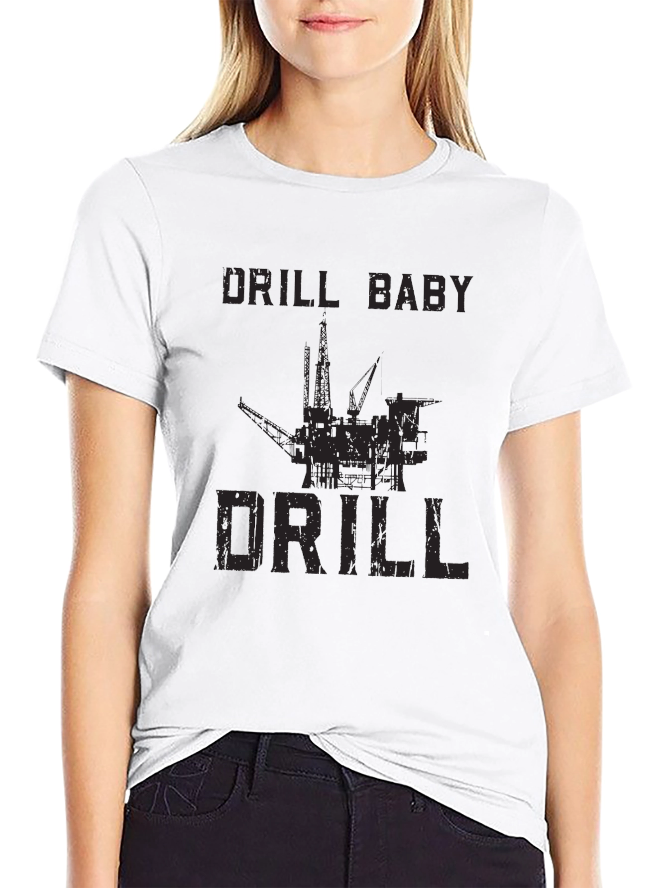 Black Drill Baby Drill Graphic Tee view 9