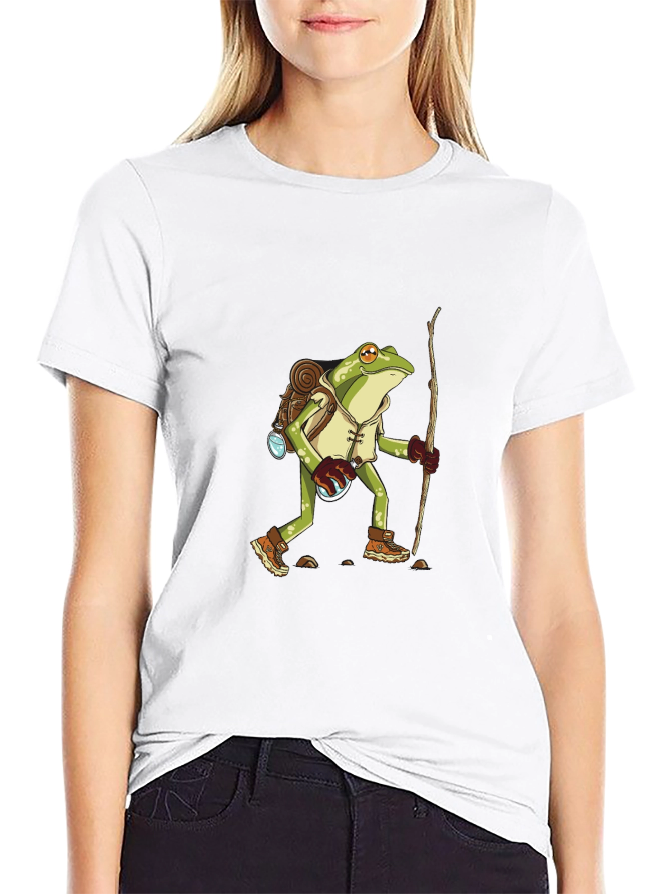 Black Frog Hiker T-Shirt - Nature Adventure Tee view 9