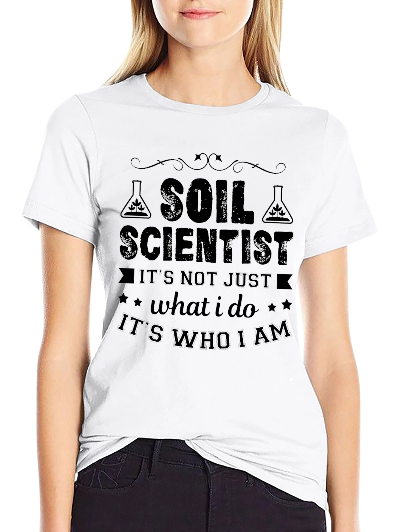 Black Soil Scientist Novelty Graphic T-Shirt view 9