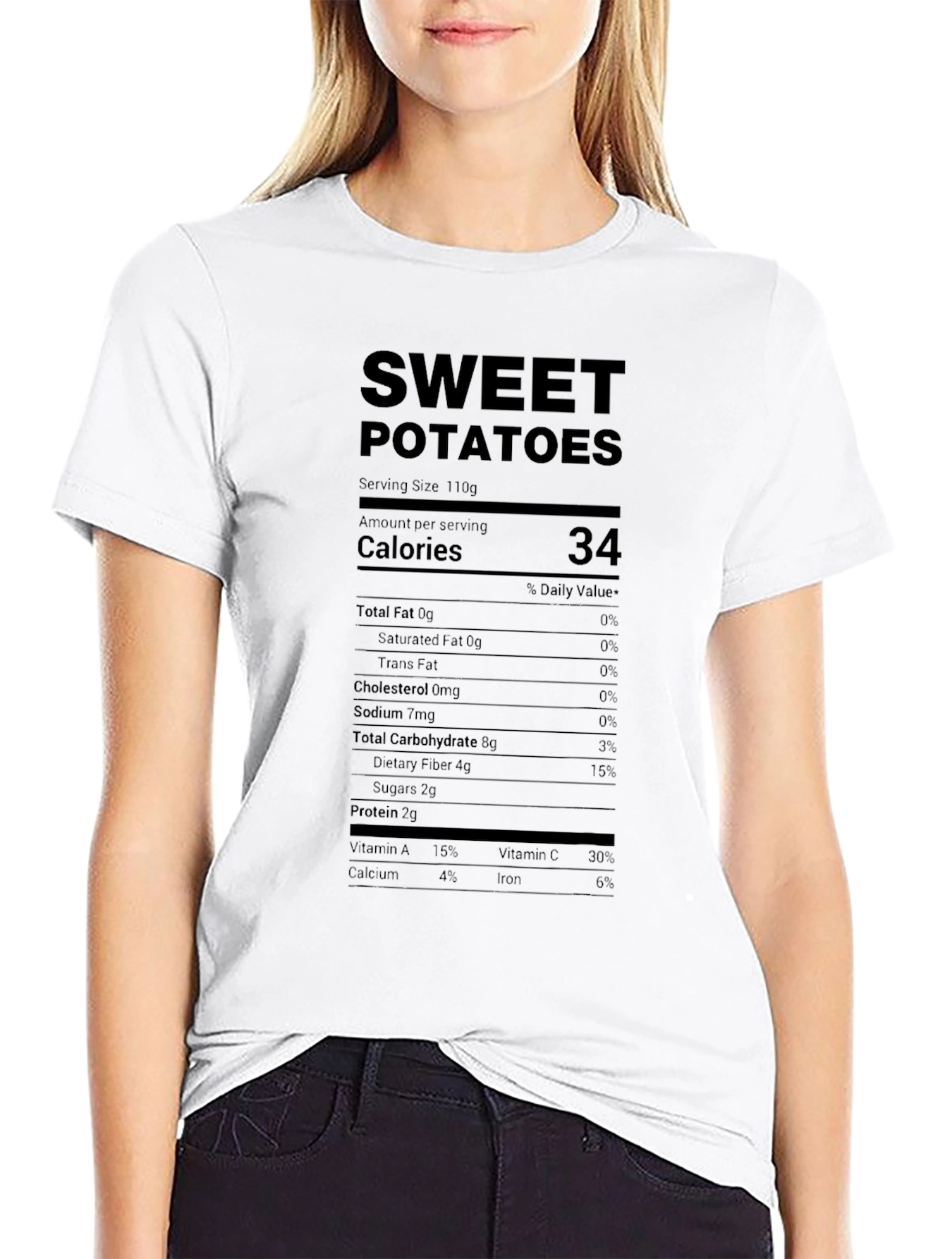 Black Sweet Potatoes Nutrition Facts Black T-Shirt view 9