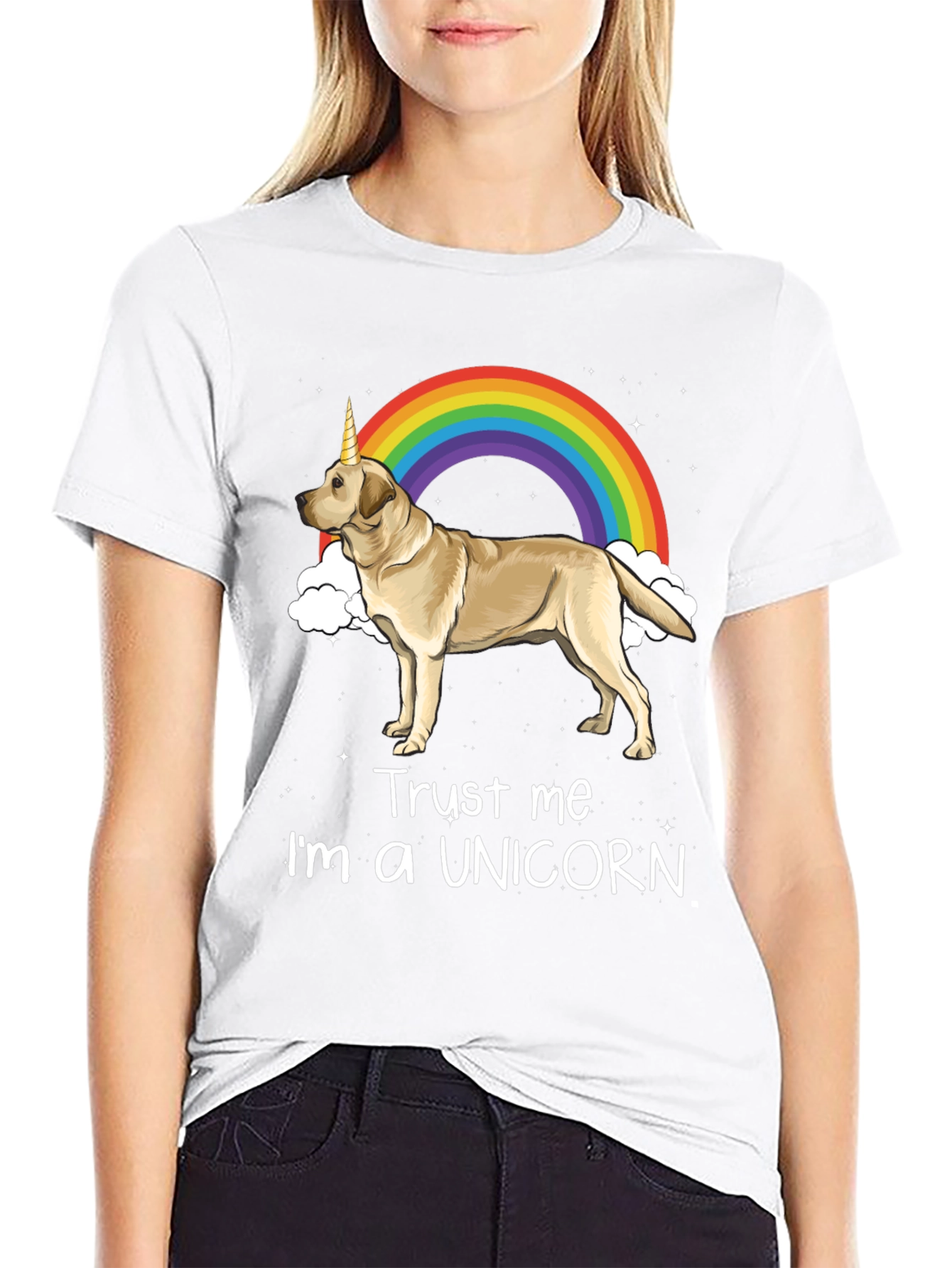 Black Unicorn Dog T-Shirt - Trust Me, I'm a Unicorn! view 9