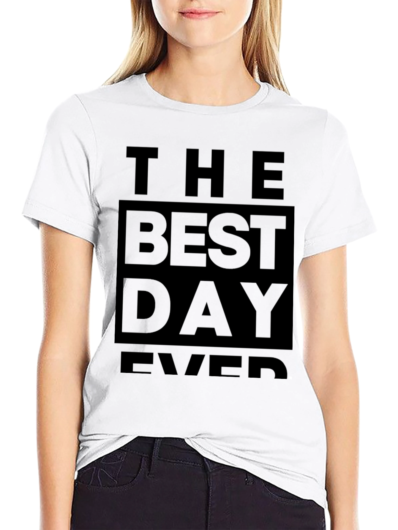 Black The Best Day Ever Graphic T-Shirt view 9