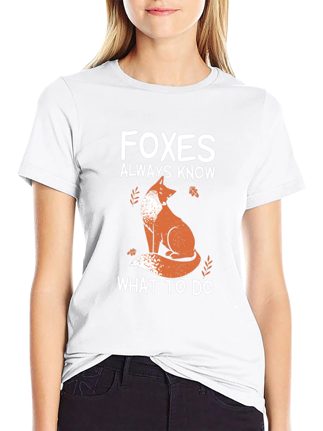 Black Foxes Always Know T-Shirt - Black Graphic Tee view 9