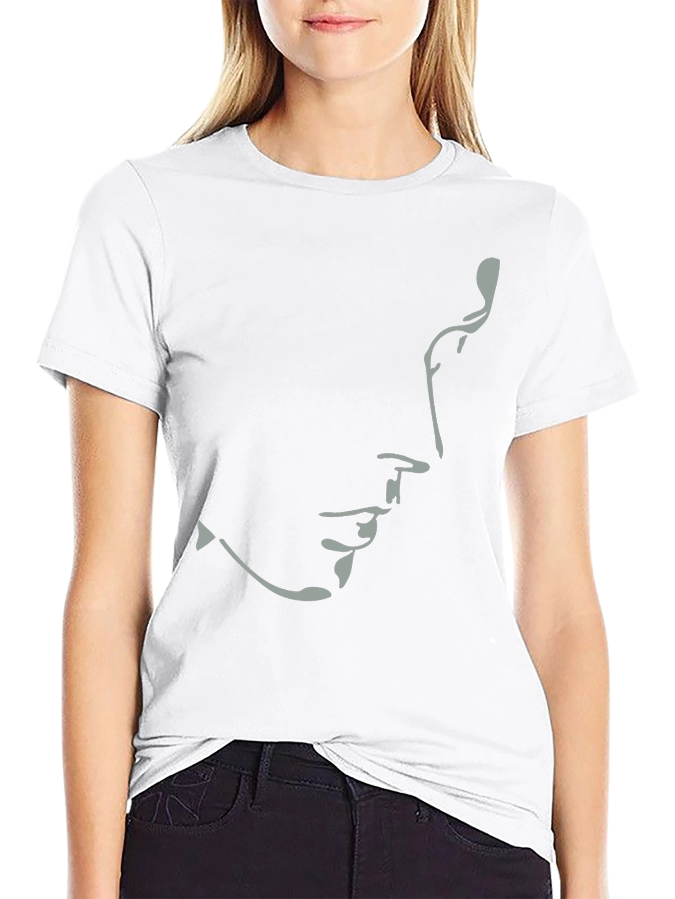Black Minimalist Silhouette T-Shirt - Unisex Soft Cotton Tee view 9