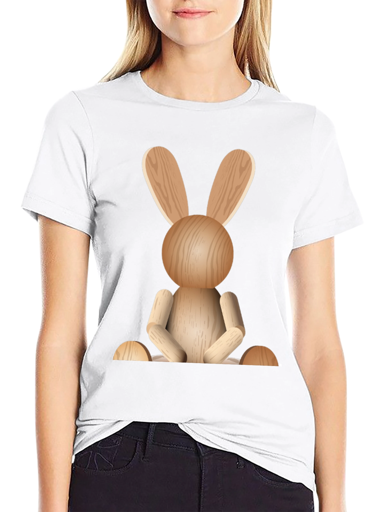 Black Wooden Rabbit T-Shirt view 9