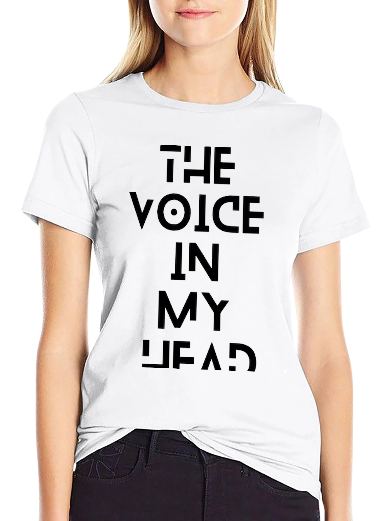 Black The Voice in My Head Graphic Tee - Black T-Shirt view 9
