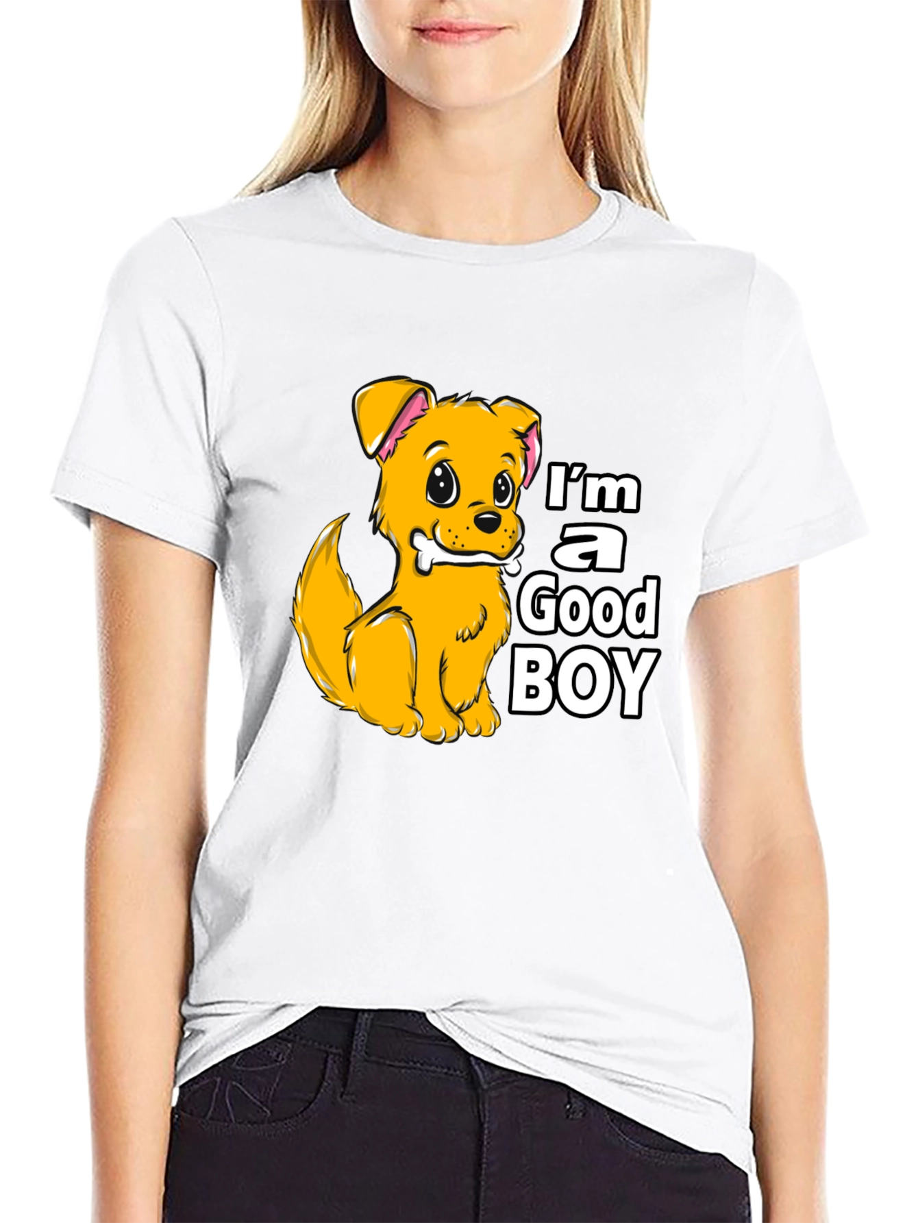 Black I'm a Good Boy Dog T-Shirt view 9