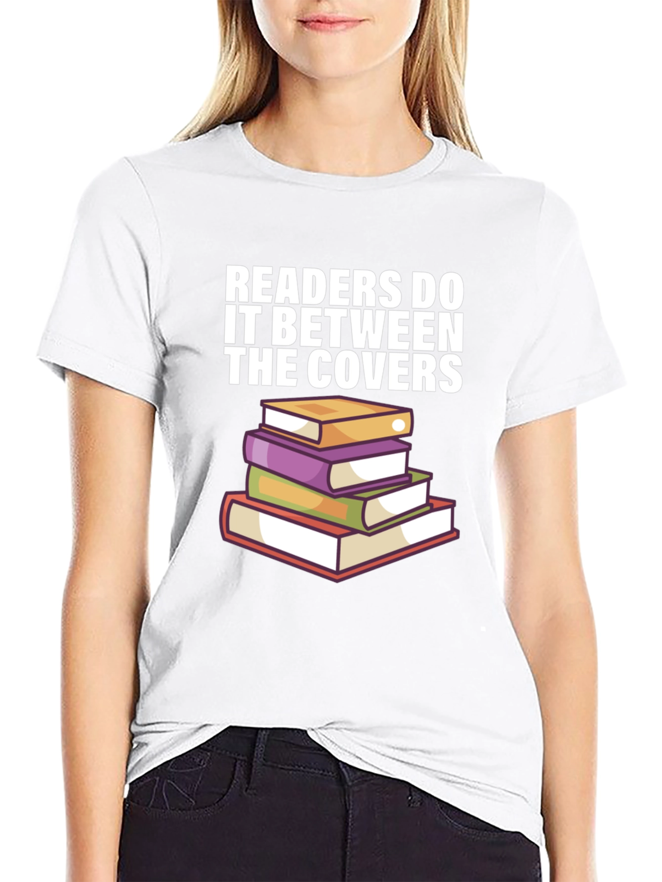Black Readers Do It Between the Covers Funny Book Lover T-Shirt view 9