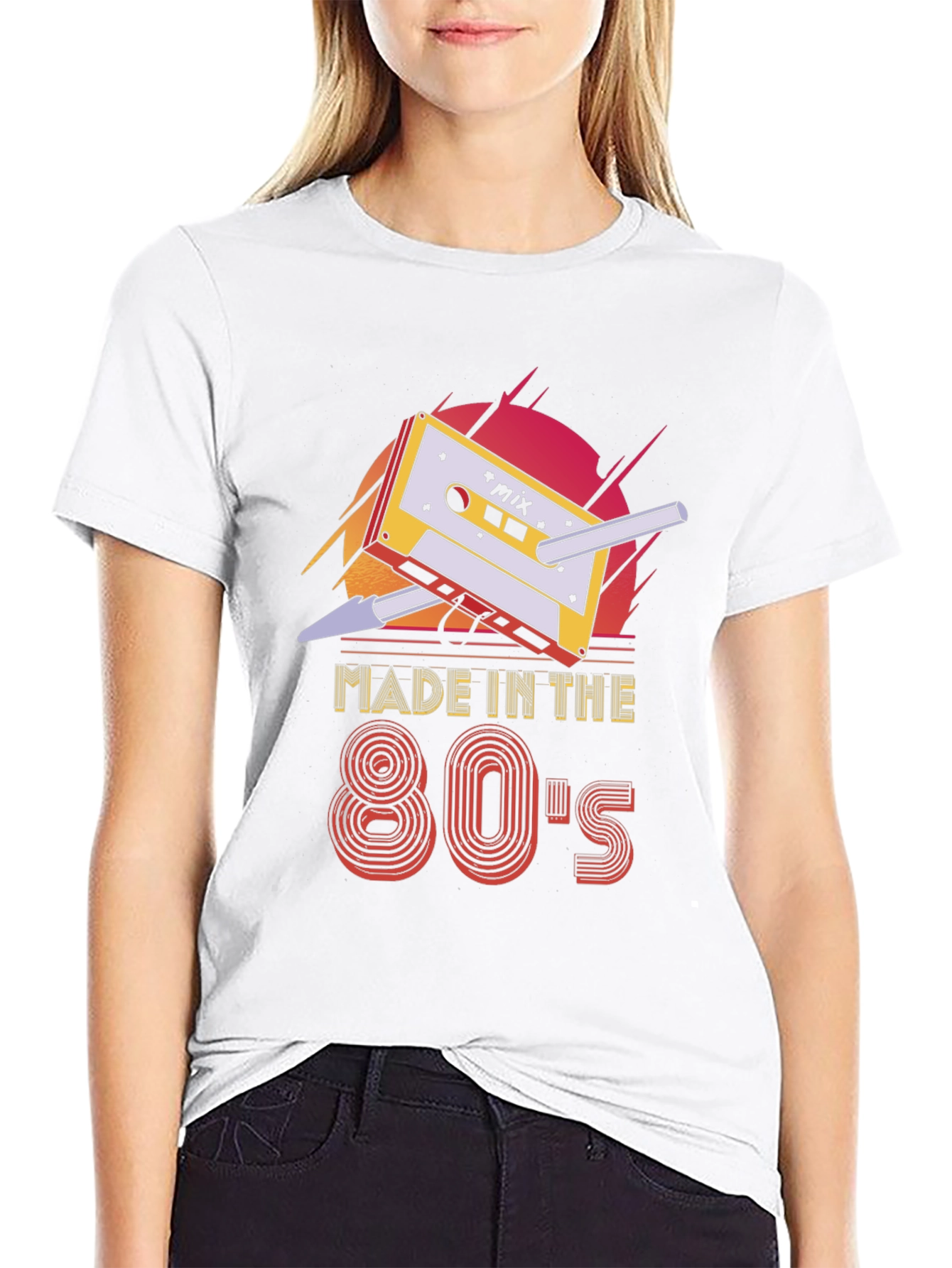 Black Retro 80's Mixtape T-Shirt - Vintage Style view 9