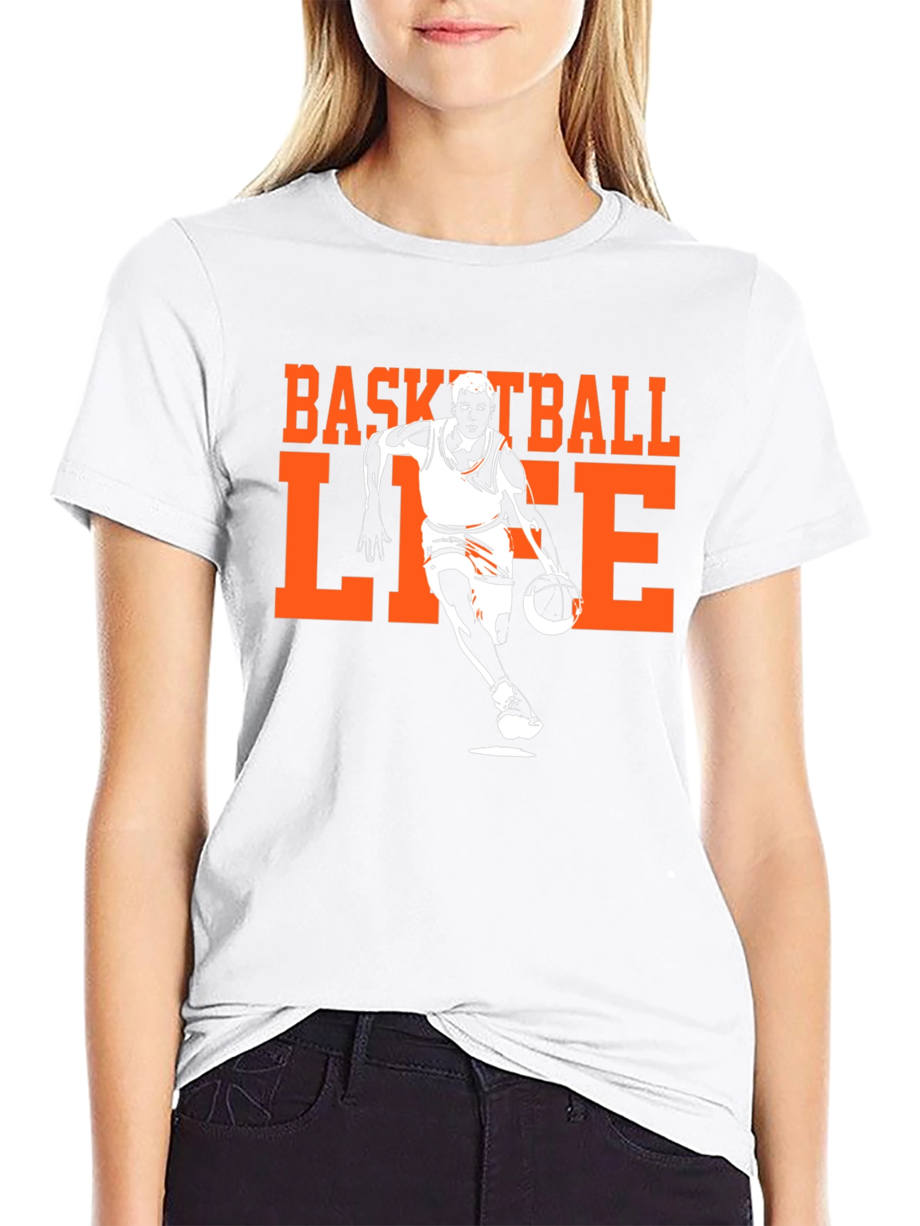 Black Basketball Life Graphic Tee view 9