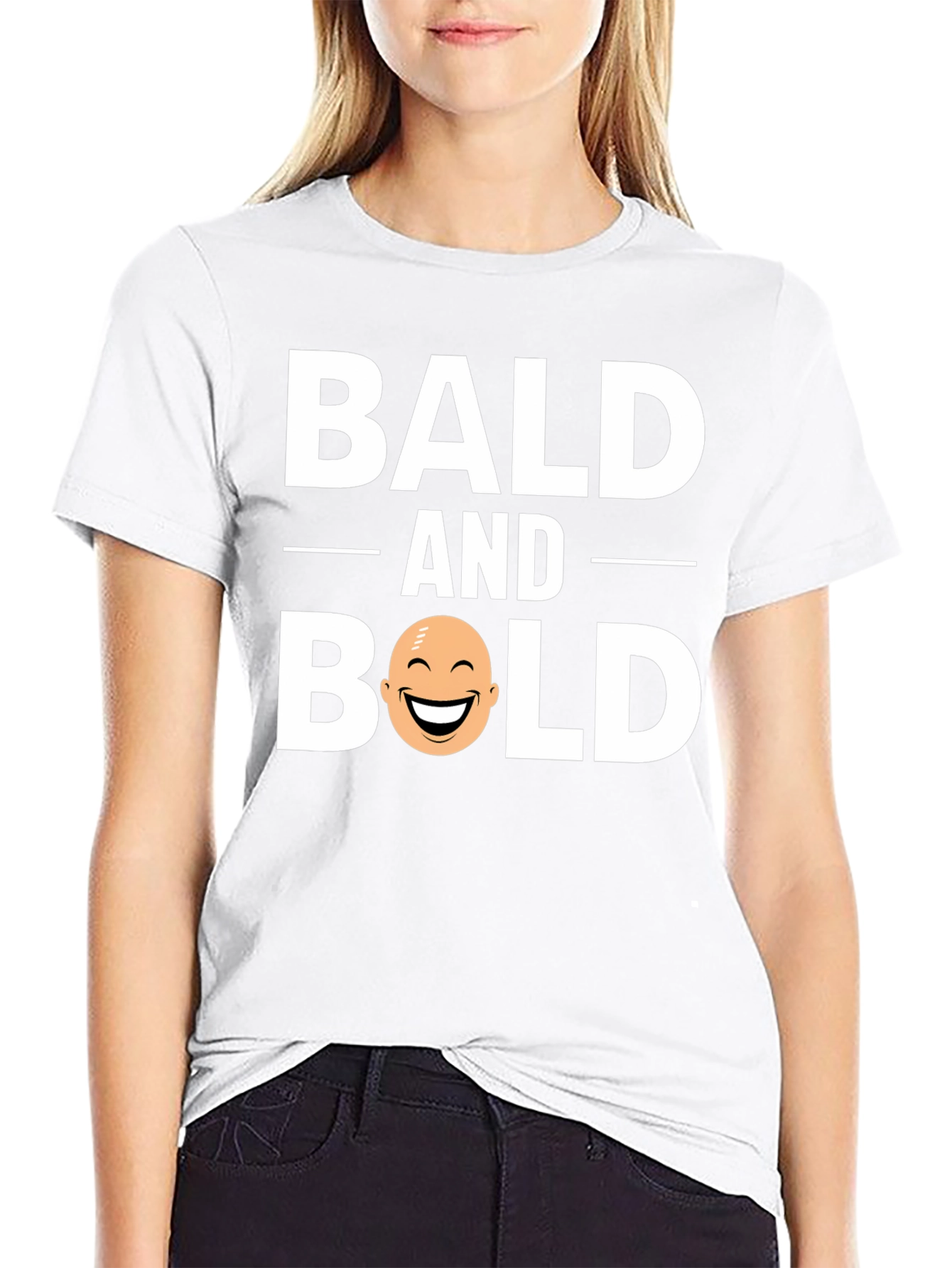 Black Bald and Bold Graphic T-Shirt view 9