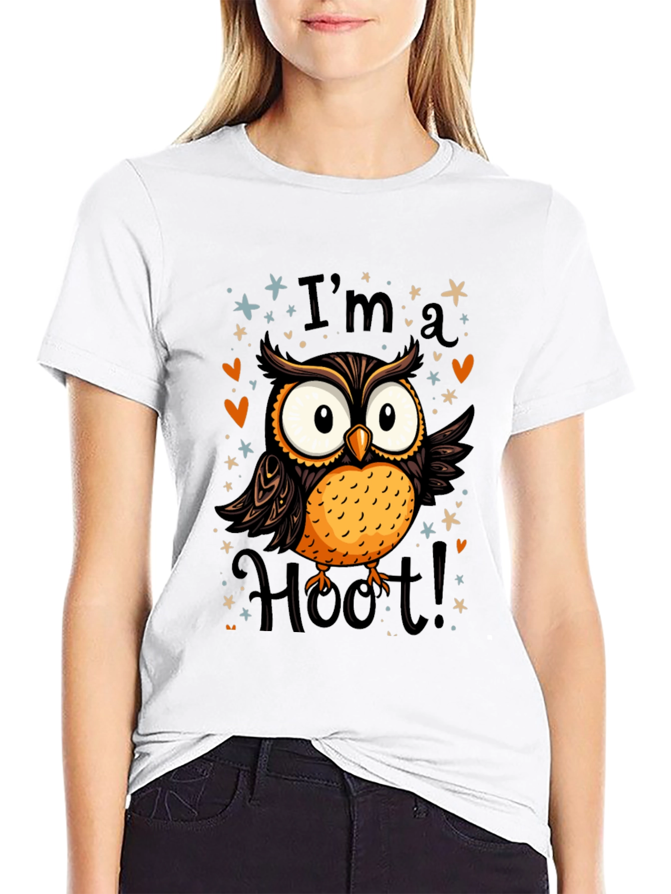 Black I'm a Hoot! Owl Graphic Tee view 9