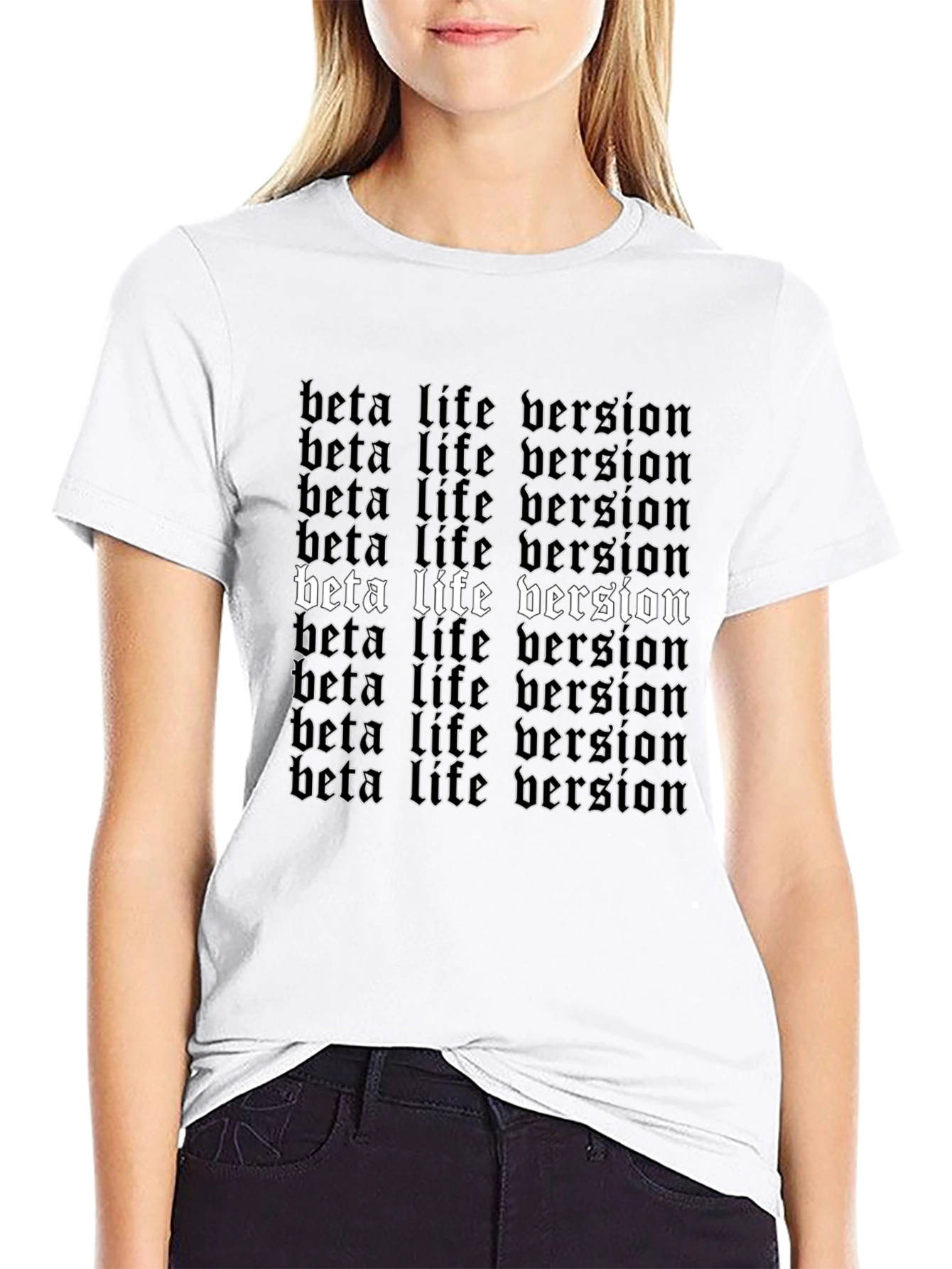 Black Beta Life Version Graphic Print Tee view 9