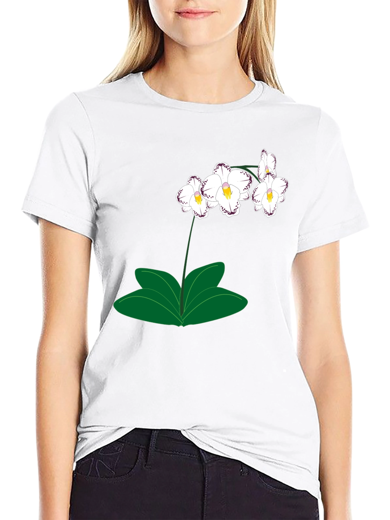 Black Orchid Graphic T-Shirt - Black, Casual Wear view 9