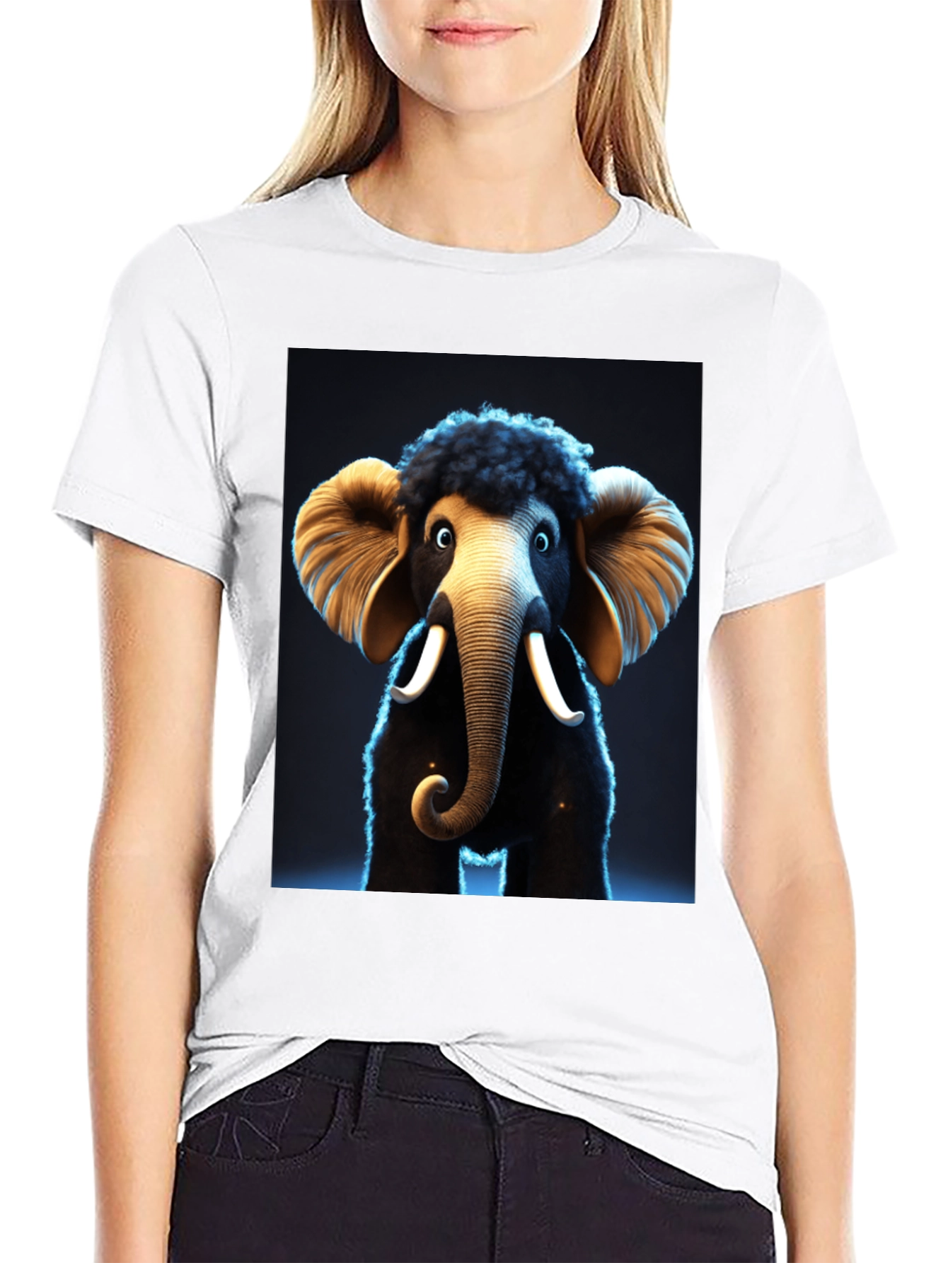Black Mammoth Graphic Tee - Unique Design, Soft Fabric view 9