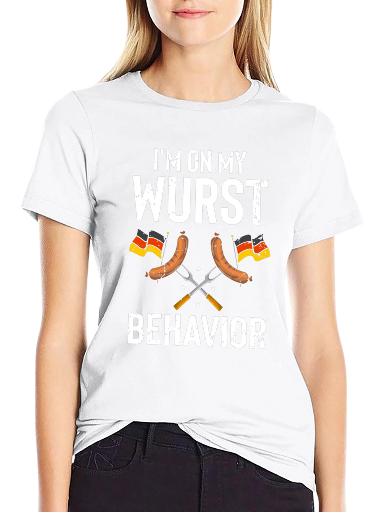 Black Wurst Behavior T-Shirt - Funny German Sausage BBQ Tee view 9