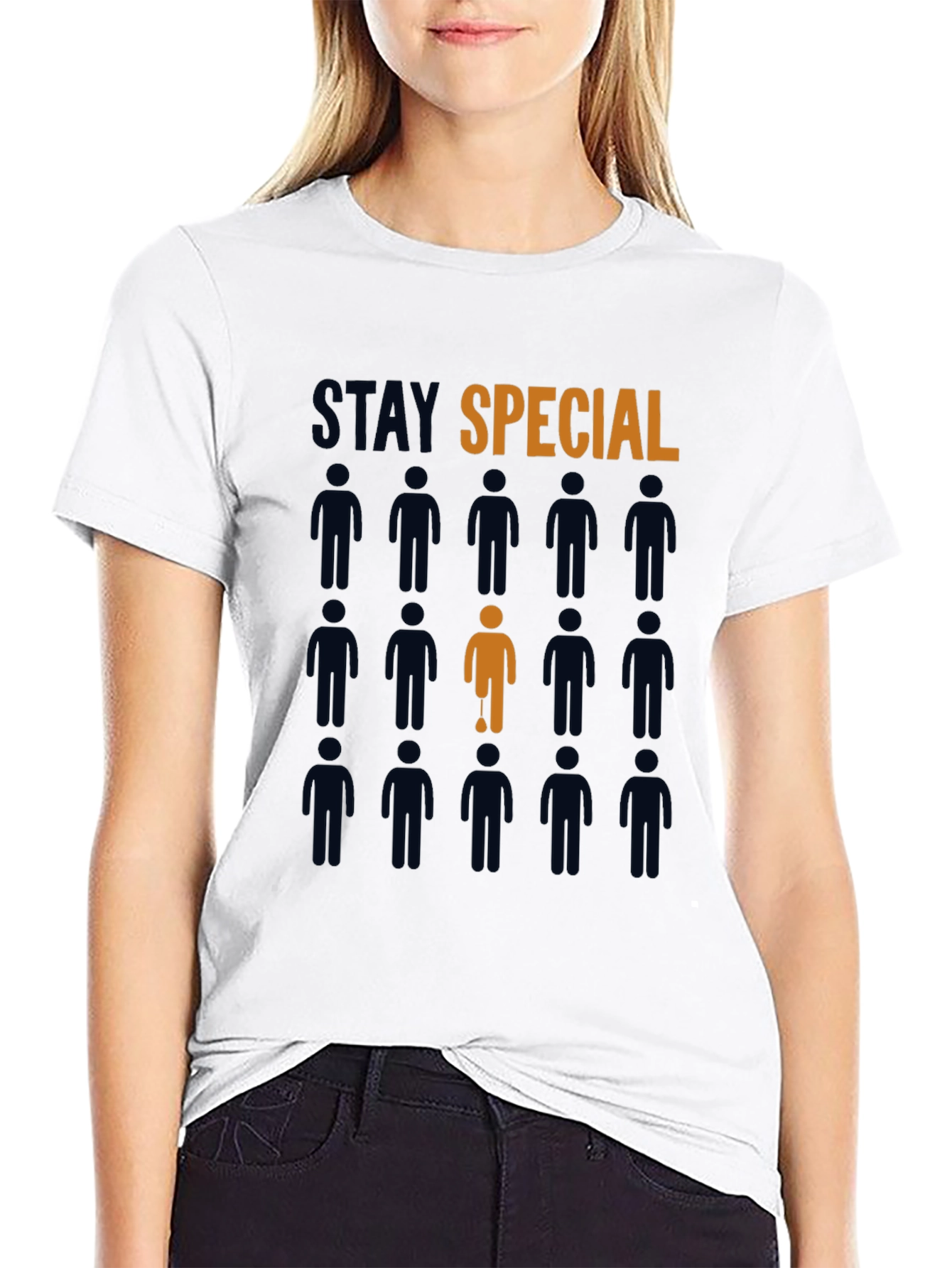 Black Stay Special Graphic Tee - Black Cotton T-Shirt view 9