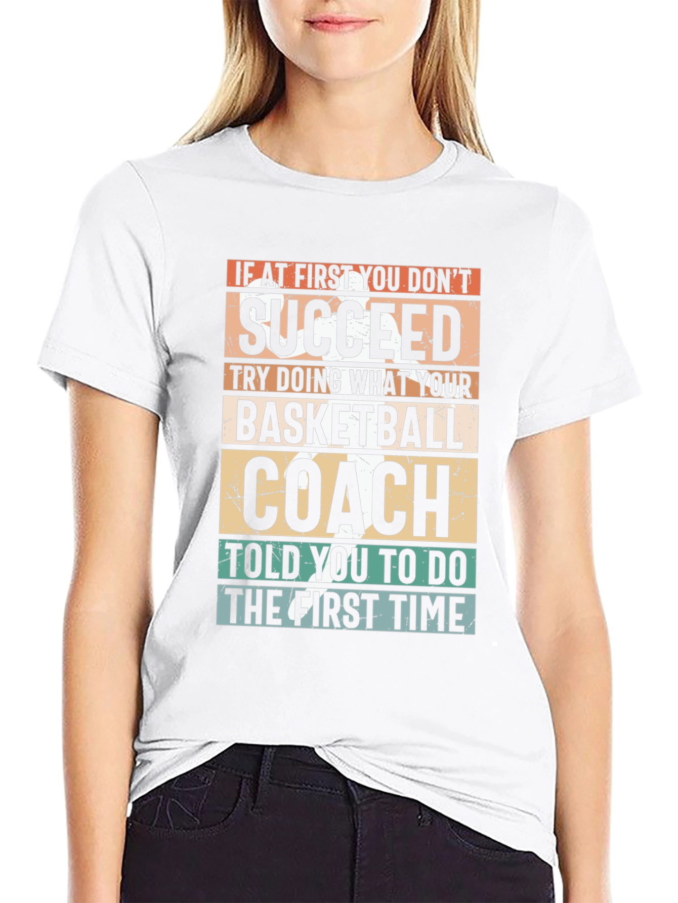 Black Basketball Coach T-Shirt - If At First You Don't Succeed view 9