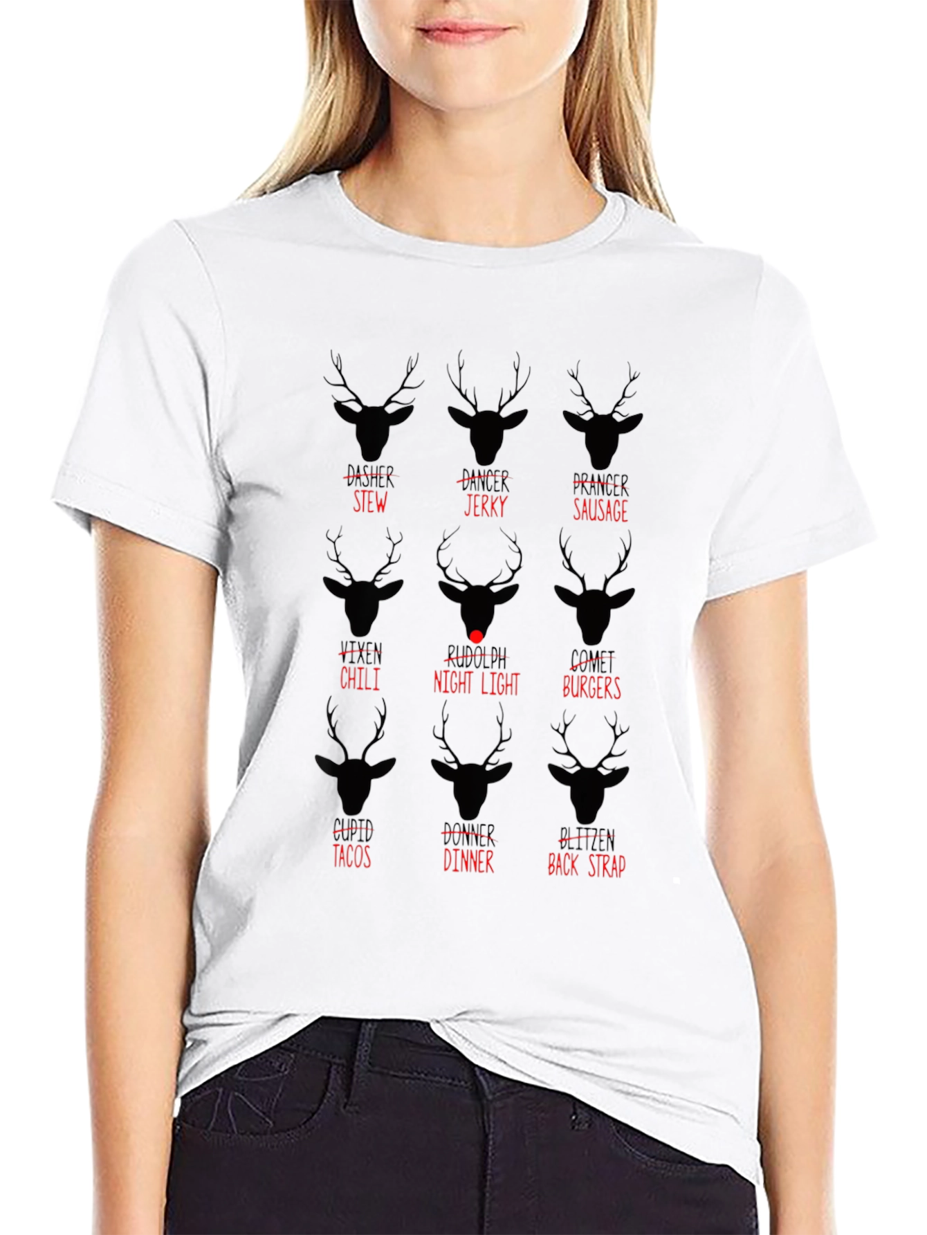 Black Rudolph's Menu Black T-Shirt view 9