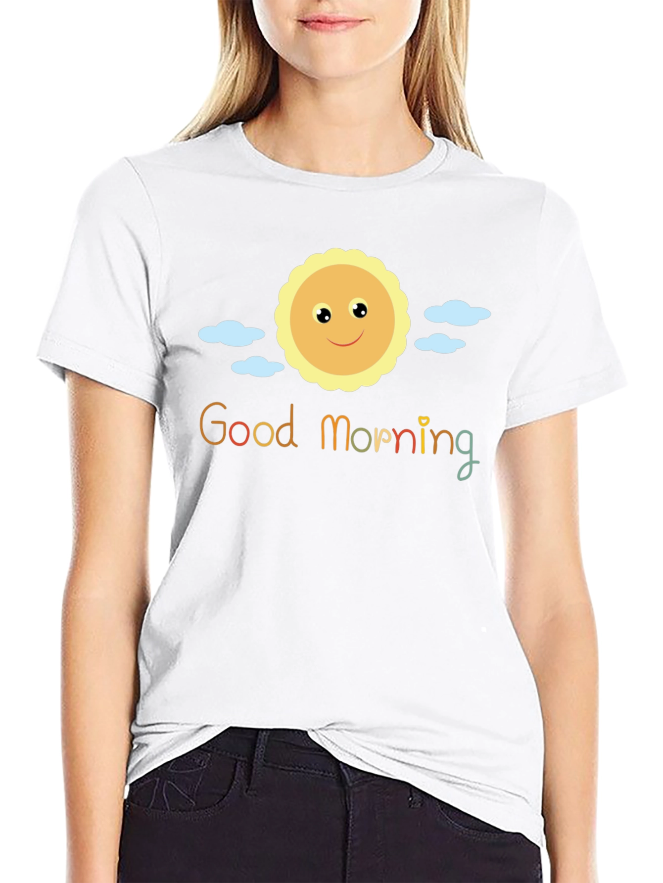 Black Good Morning Sun Graphic Tee - Black view 9