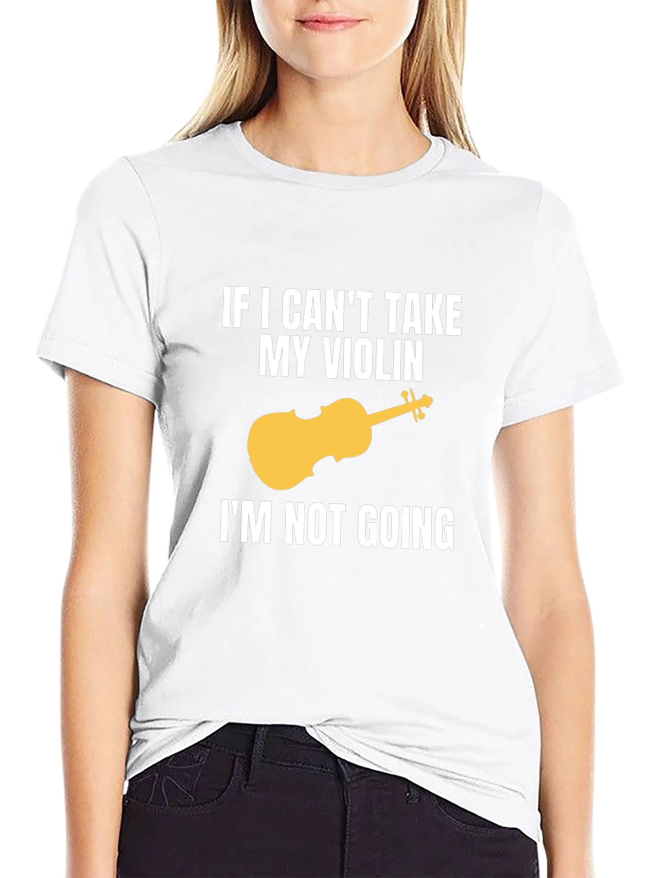 Black Funny Violinist T-Shirt - If I Can't Take My Violin view 9